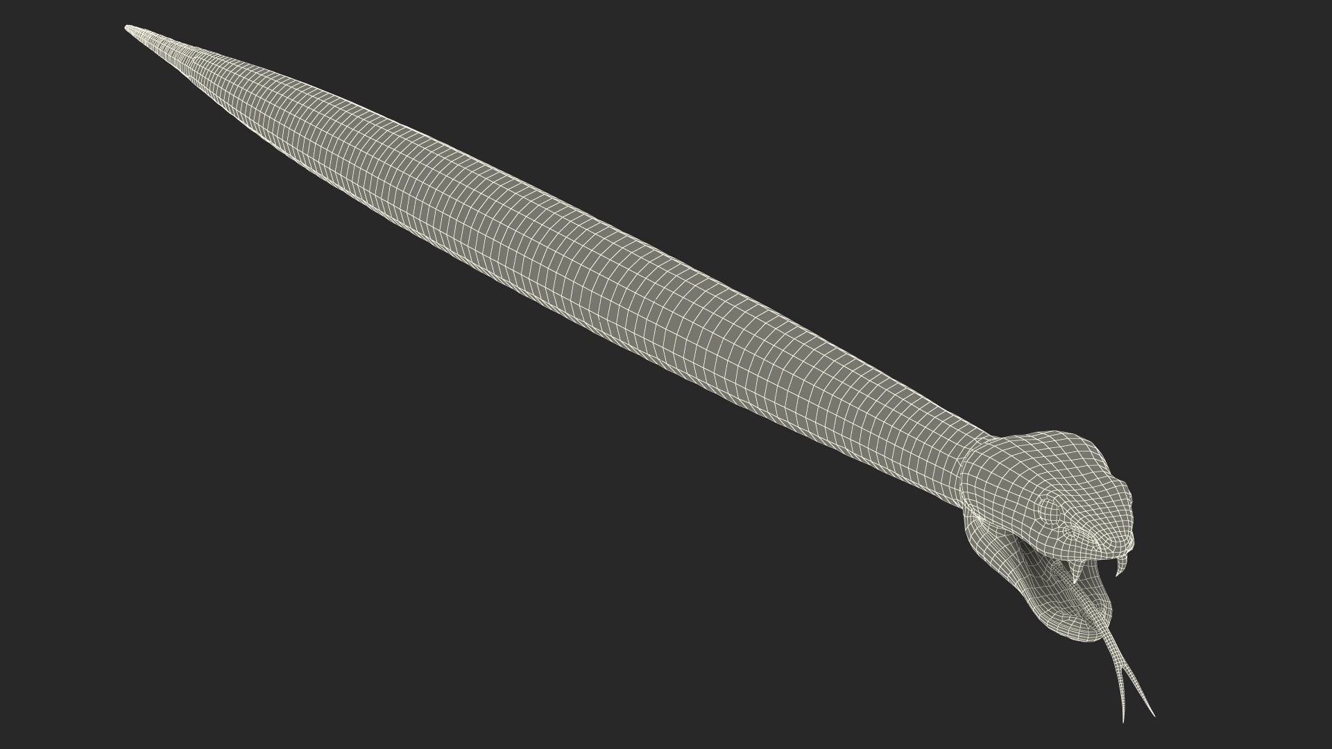Viper Blue Trimeresurus Rigged for Maya 3D model