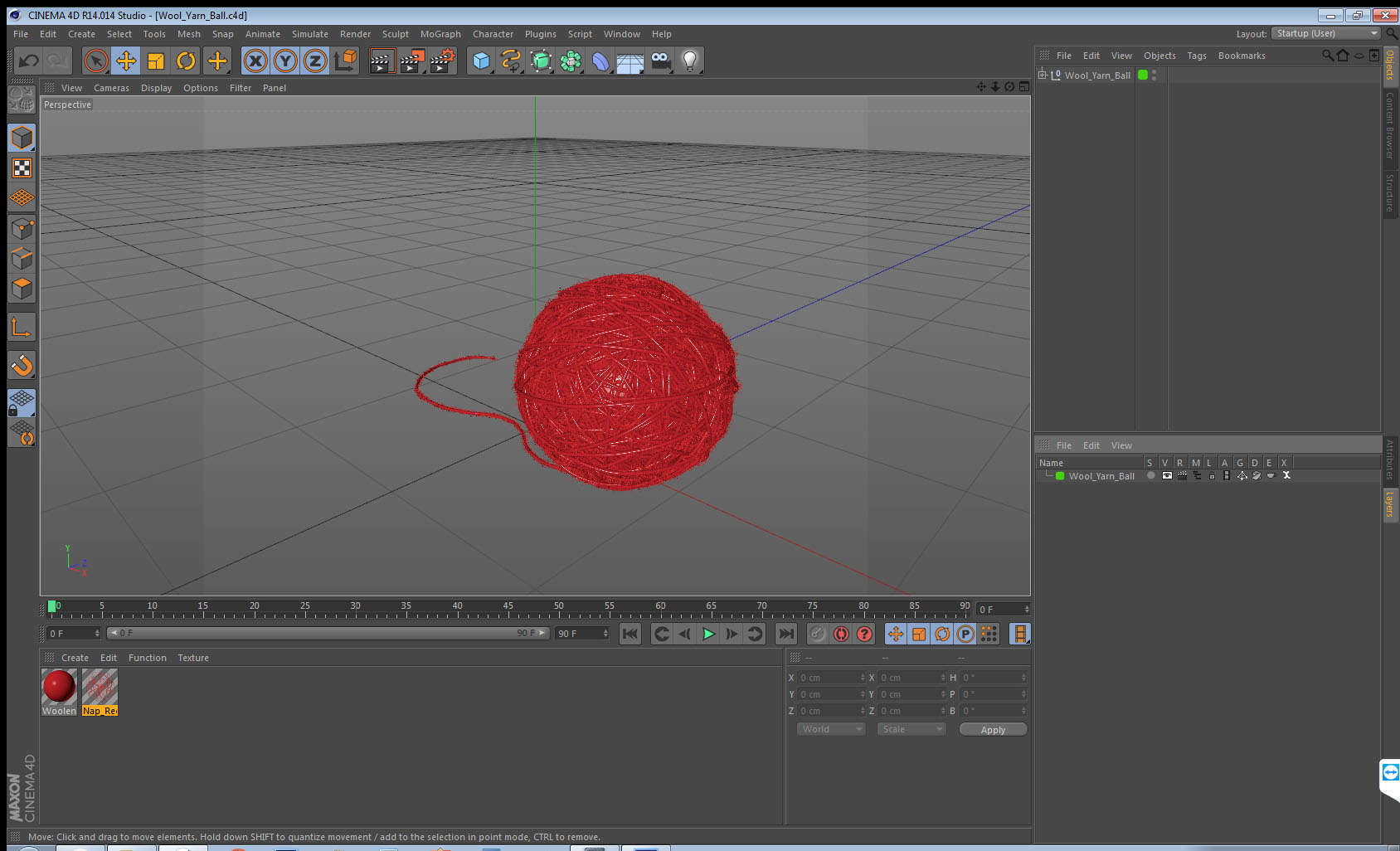 Wool Yarn Ball 3D model