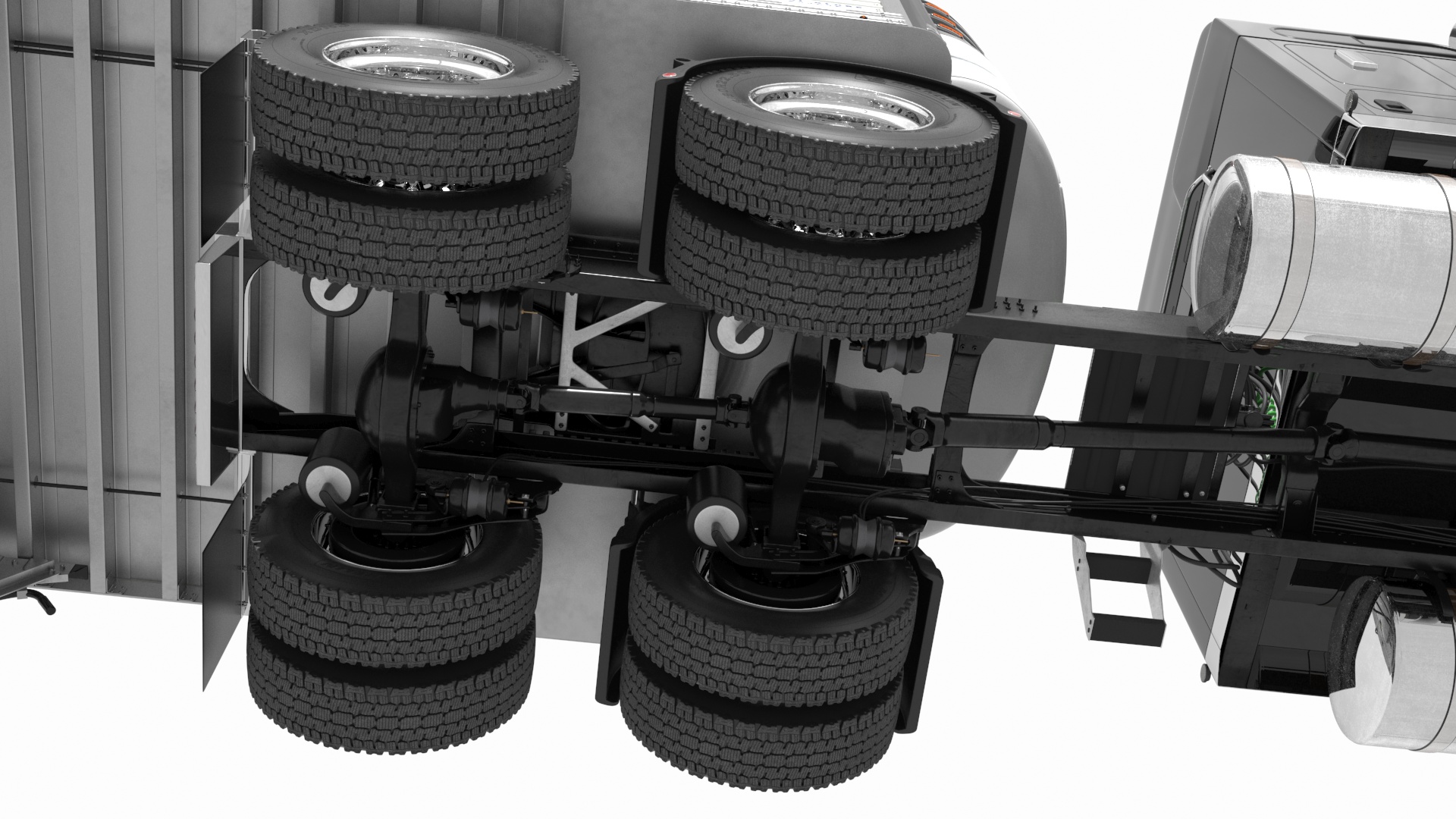 3D model Mack CHU613 Truck with Vanguard Reefer Trailer with Thermo King C600 Rigged