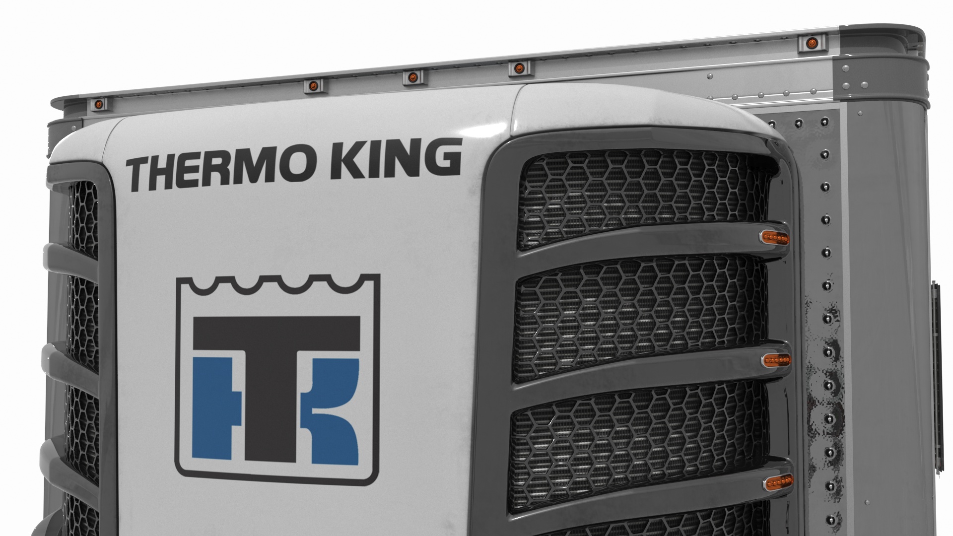 3D model Mack CHU613 Truck with Vanguard Reefer Trailer with Thermo King C600 Rigged