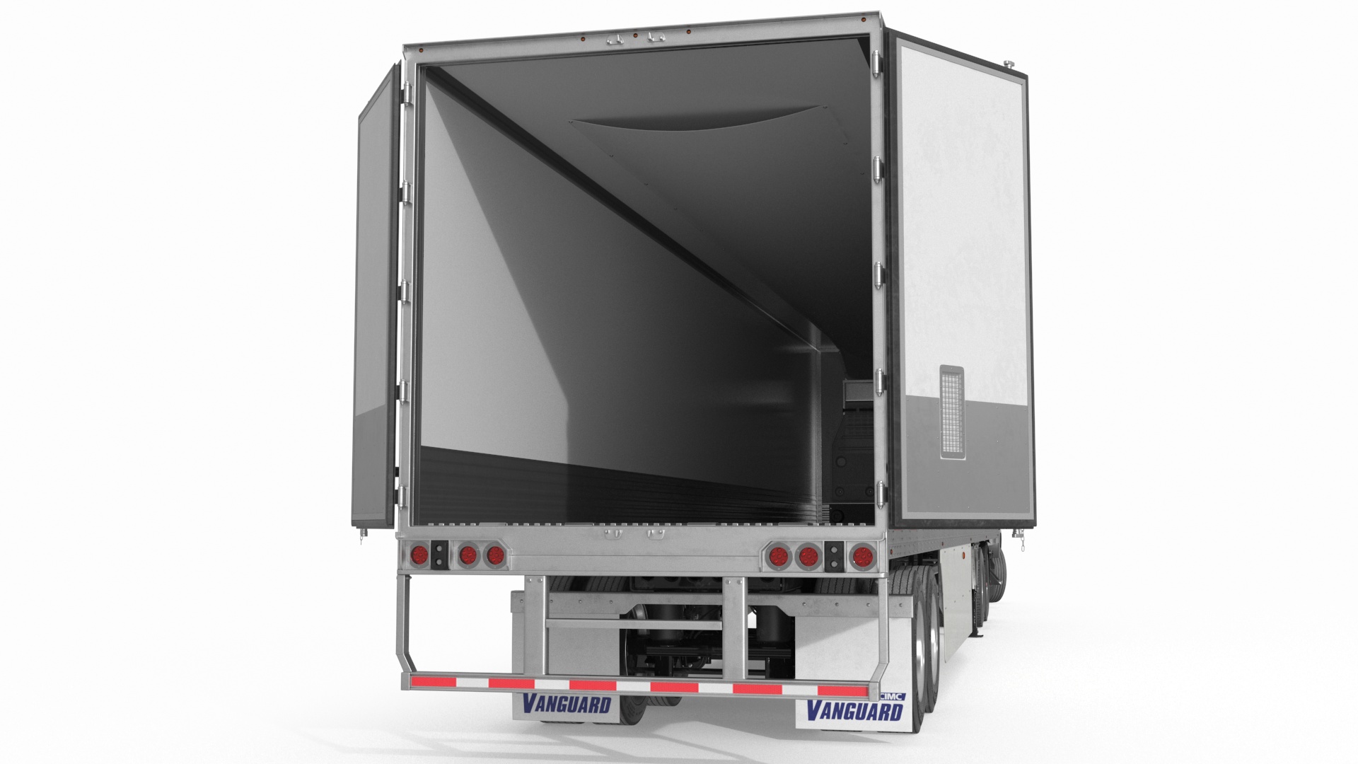 3D model Mack CHU613 Truck with Vanguard Reefer Trailer with Thermo King C600 Rigged