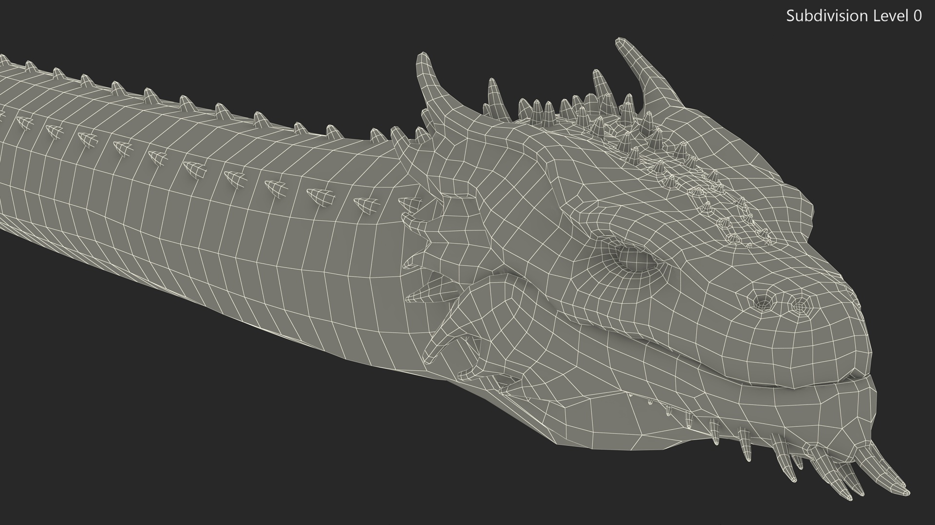 Mythical Serpentine Dragon Rigged for Cinema 4D 3D