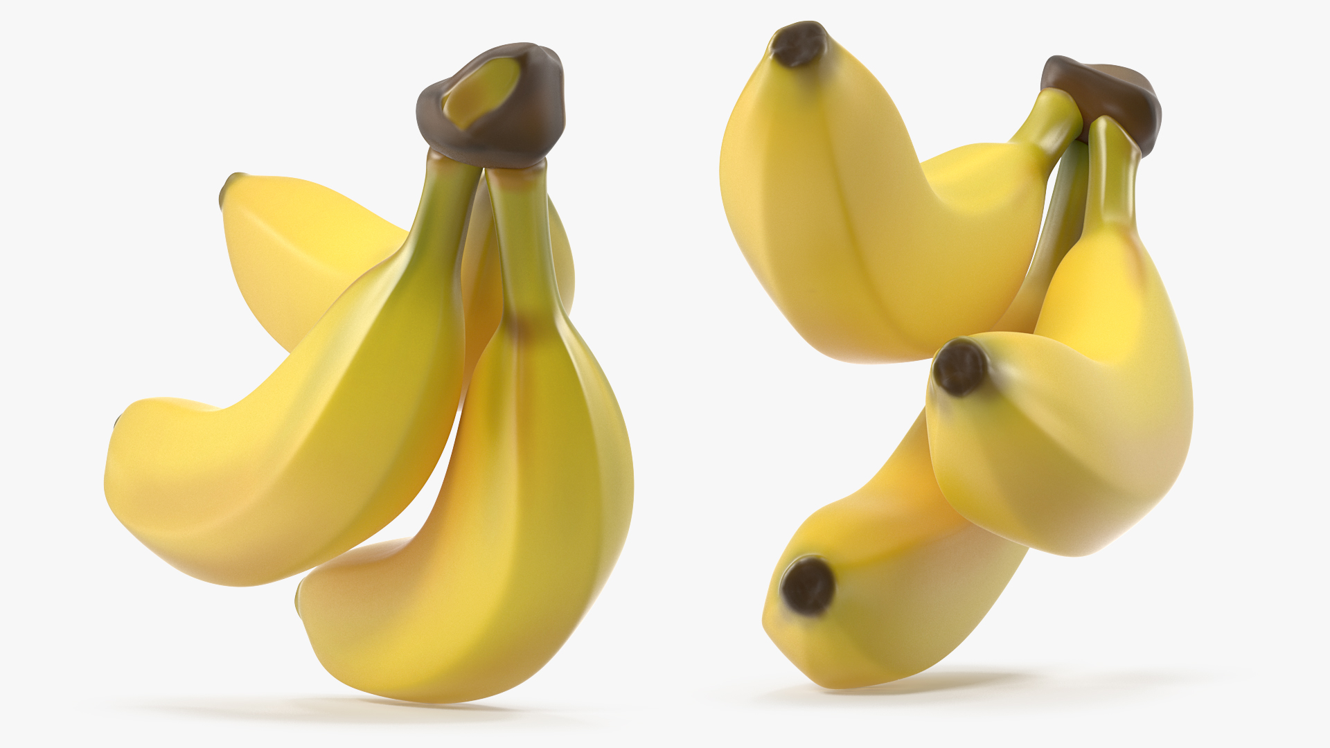 Branch of Ripe Yellow Bananas 3D model