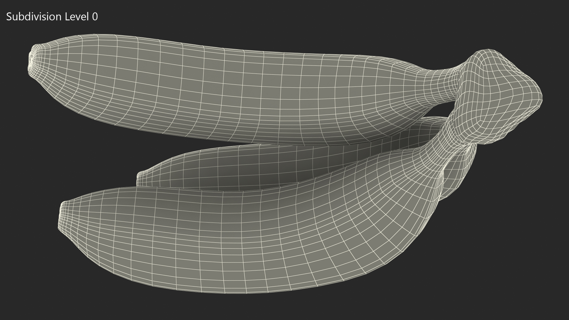 Branch of Ripe Yellow Bananas 3D model