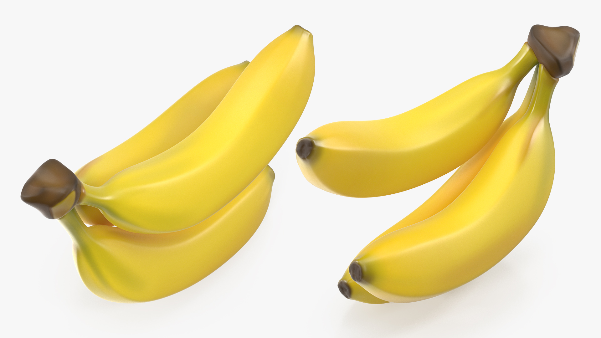 Branch of Ripe Yellow Bananas 3D model