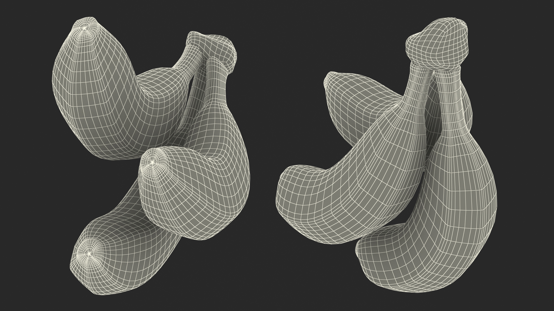 Branch of Ripe Yellow Bananas 3D model