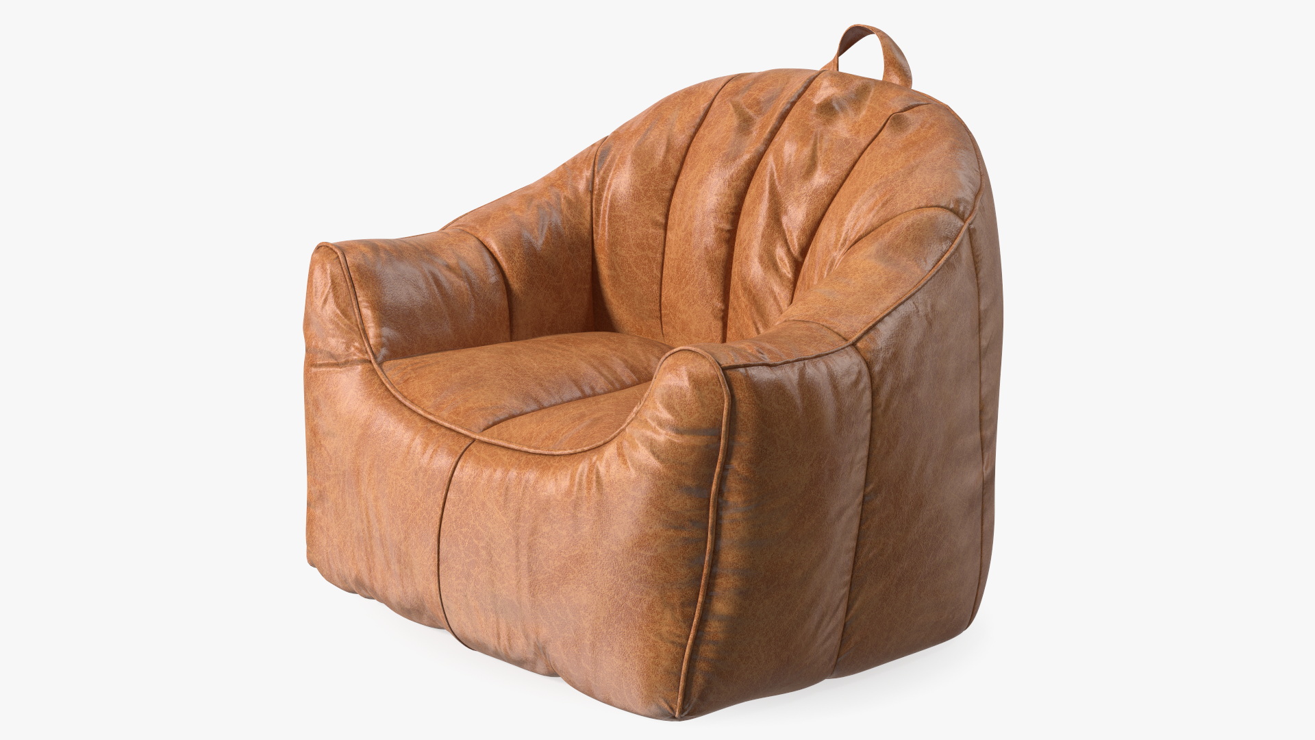 3D model Big Joe Hug Bean Bag Chair Leather Brown