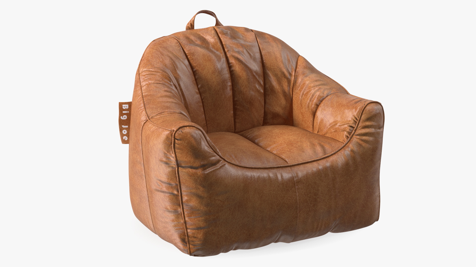 3D model Big Joe Hug Bean Bag Chair Leather Brown