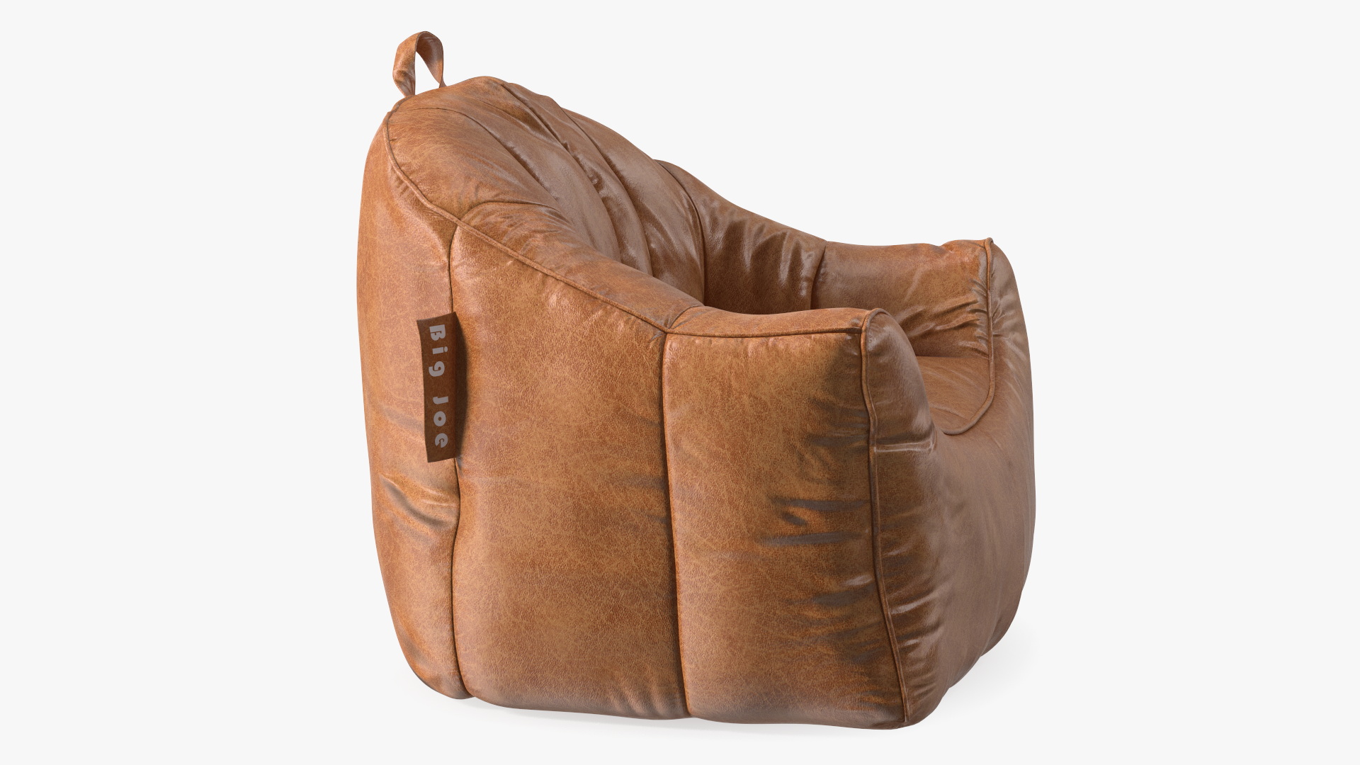 3D model Big Joe Hug Bean Bag Chair Leather Brown