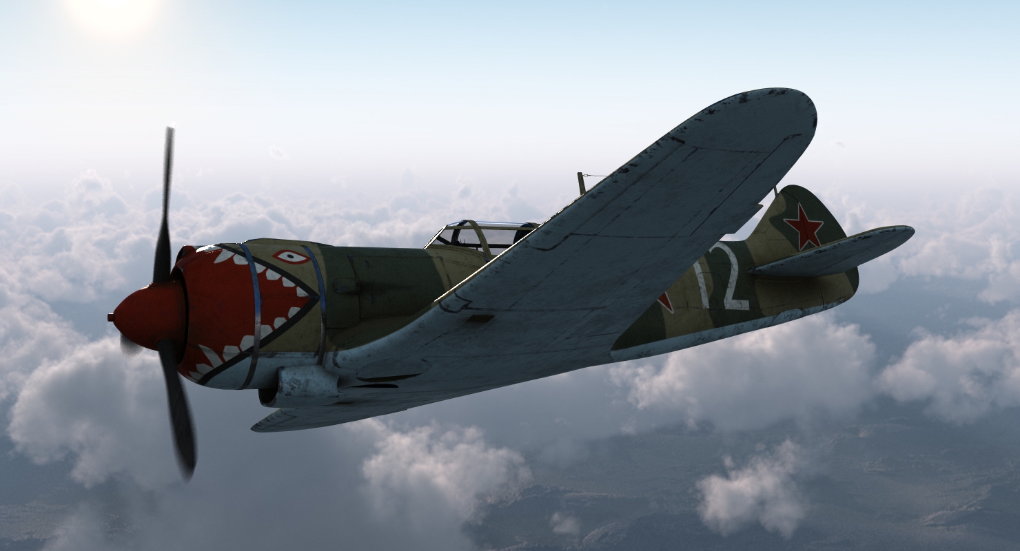 3D model La 5 WWII Soviet Fighter Aircraft Rigged