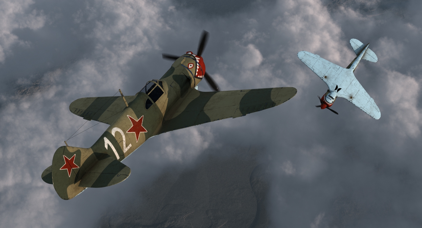 3D model La 5 WWII Soviet Fighter Aircraft Rigged