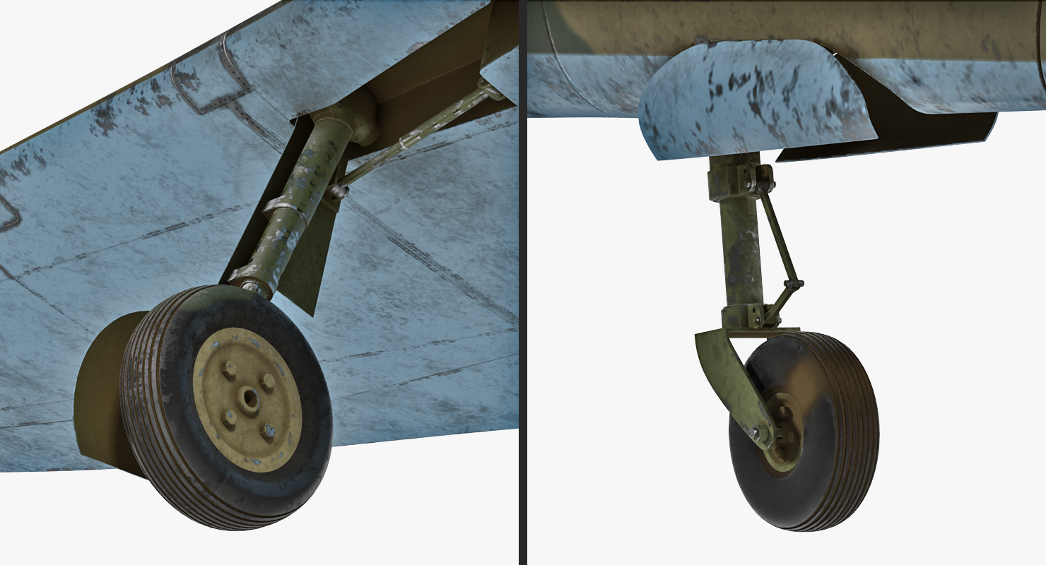 3D model La 5 WWII Soviet Fighter Aircraft Rigged