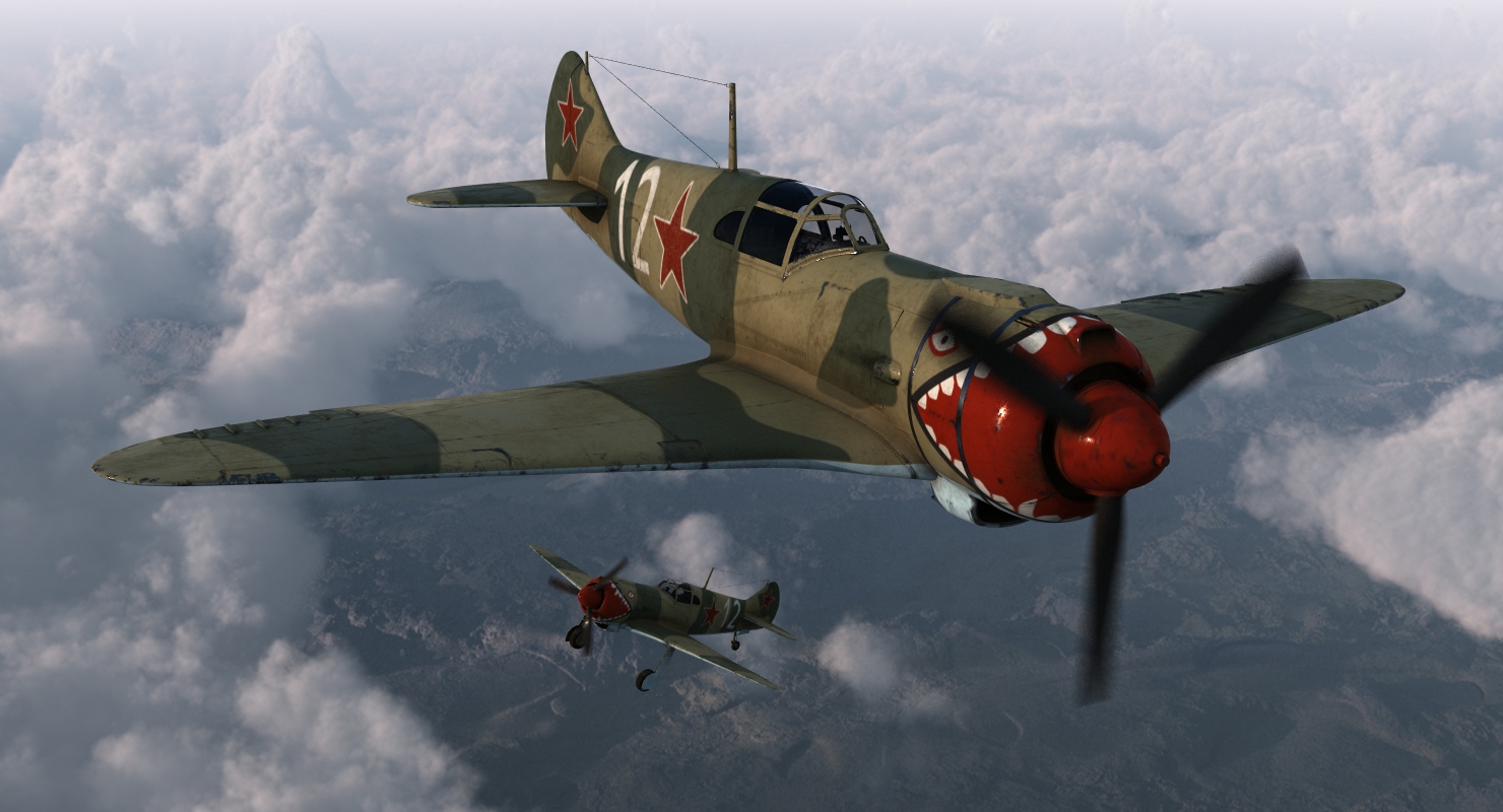 3D model La 5 WWII Soviet Fighter Aircraft Rigged