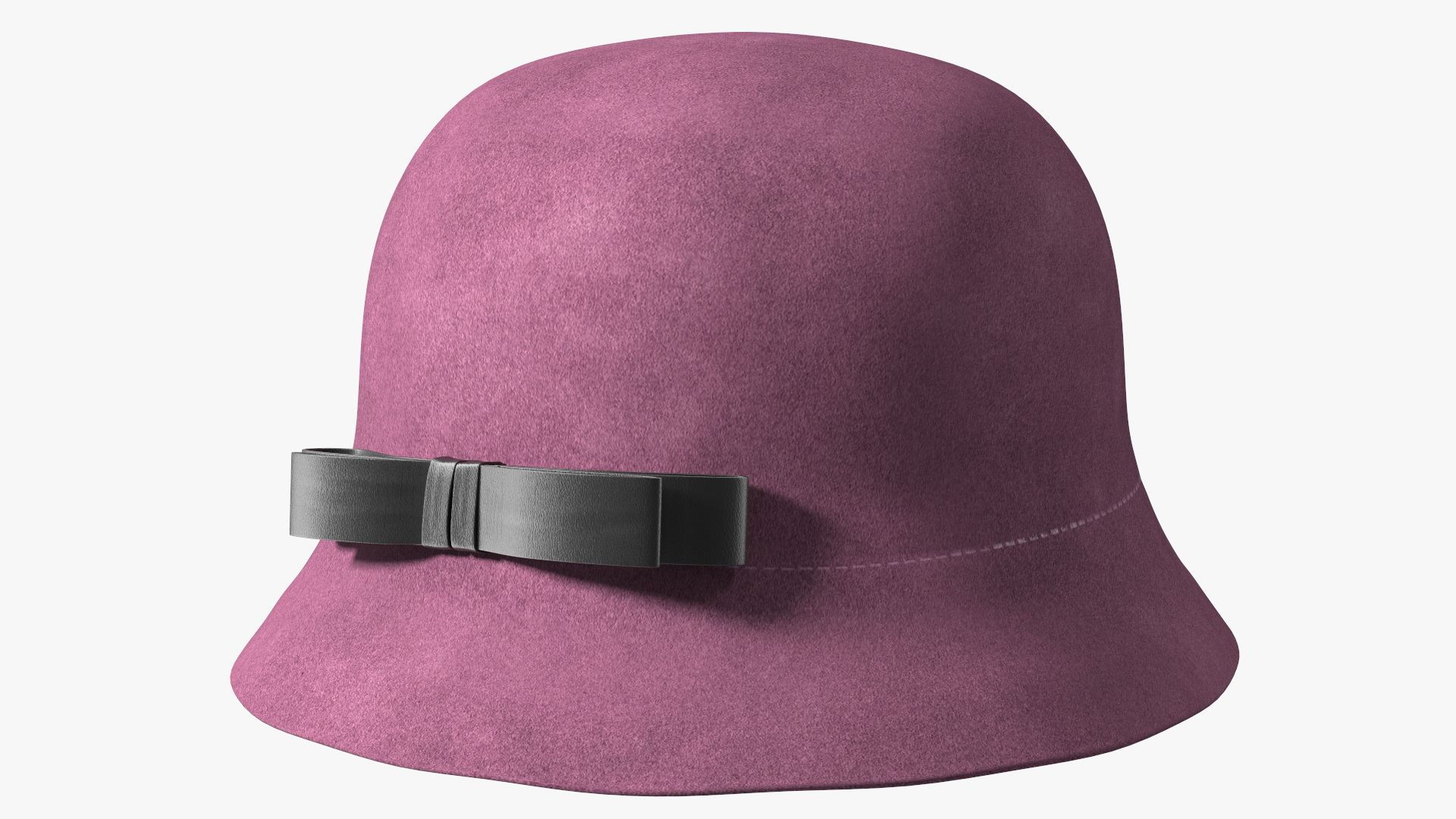 3D Cloche Round Wool Felt Hat Crushable For Women