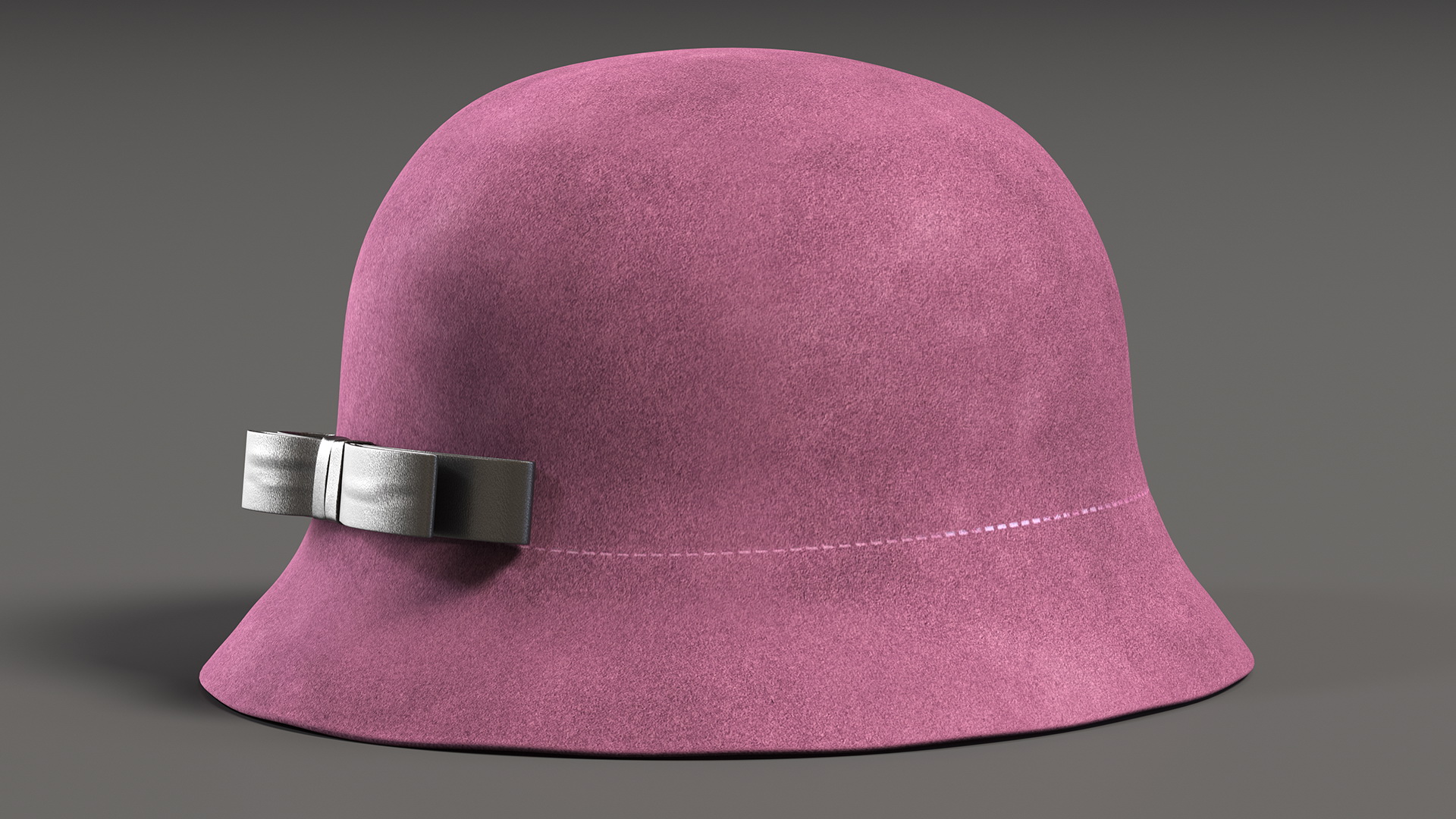 3D Cloche Round Wool Felt Hat Crushable For Women