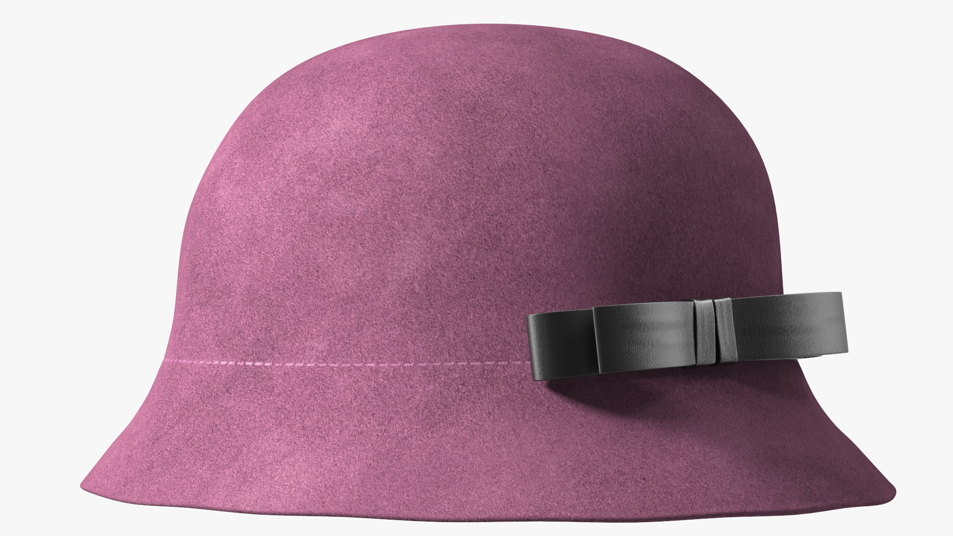 3D Cloche Round Wool Felt Hat Crushable For Women