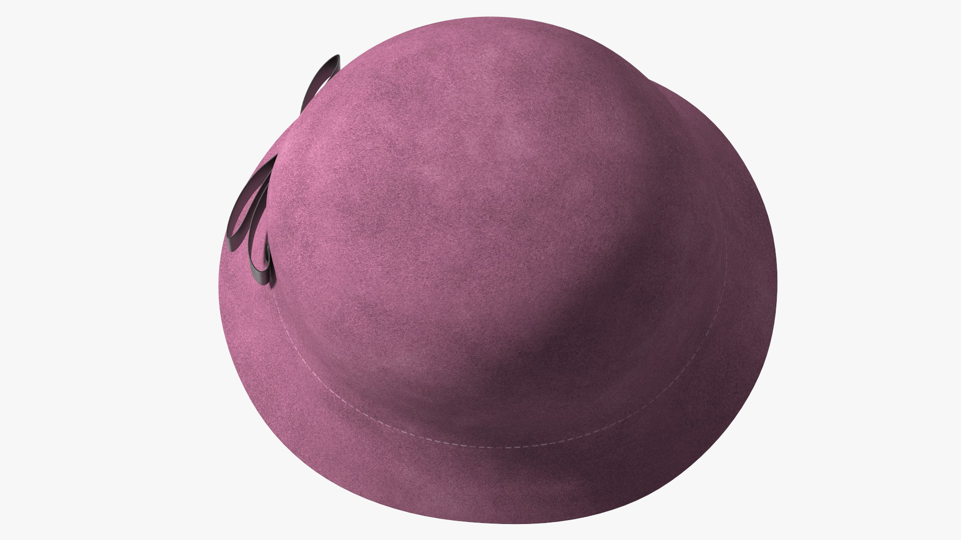 3D Cloche Round Wool Felt Hat Crushable For Women