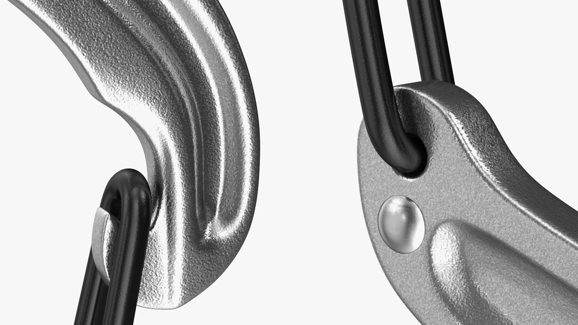 Black Diamond MiniWire Carabiner Closed Grey 3D model