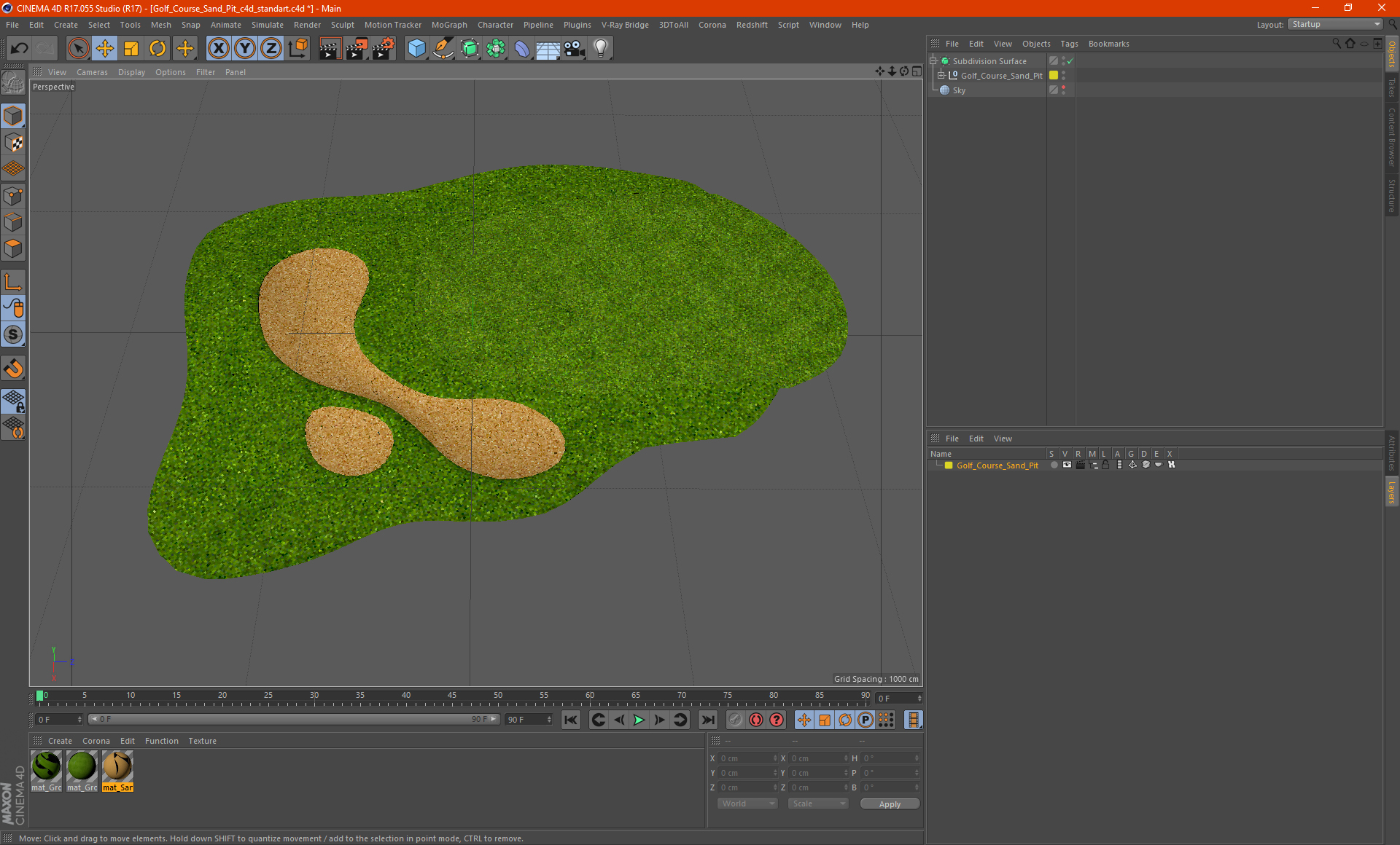 3D model Golf Course Sand Pit