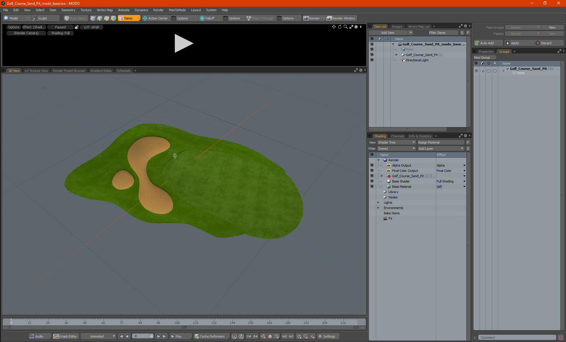 3D model Golf Course Sand Pit