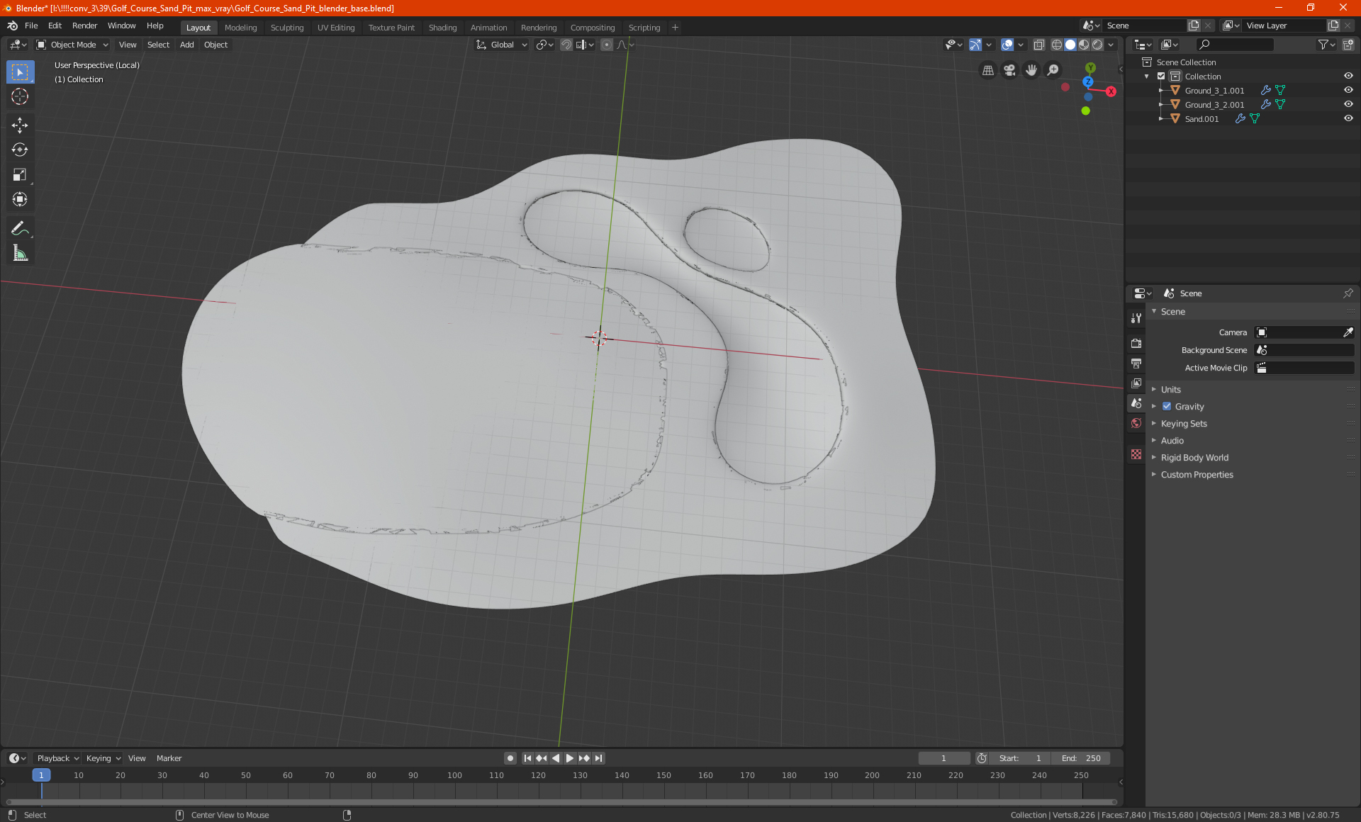 3D model Golf Course Sand Pit
