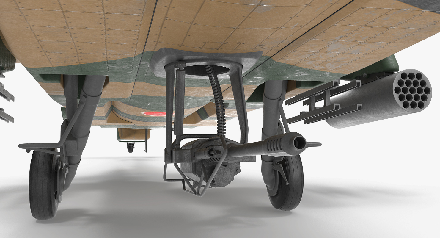AH 64D Apache Longbow Japan Rigged 3D model