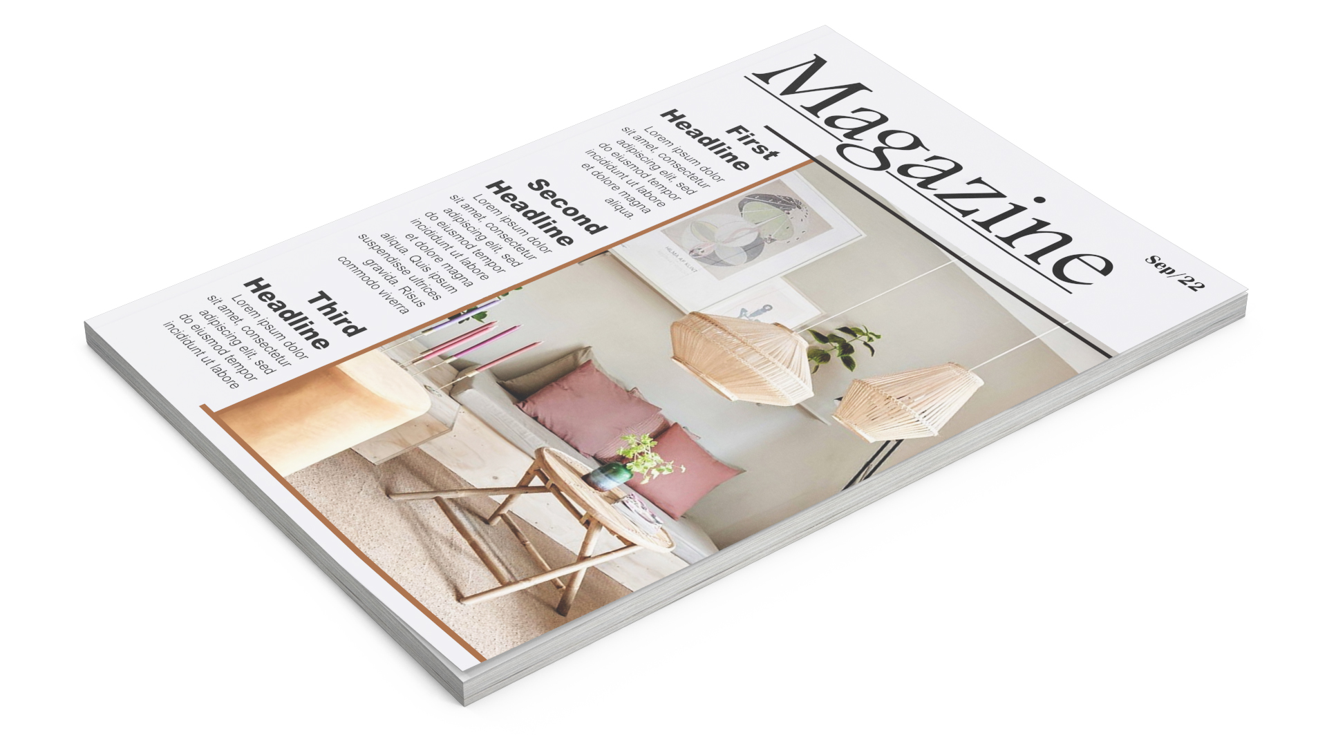 Interior Magazine Mockup 3D model