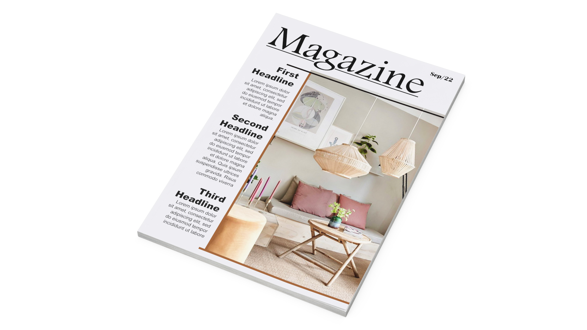Interior Magazine Mockup 3D model