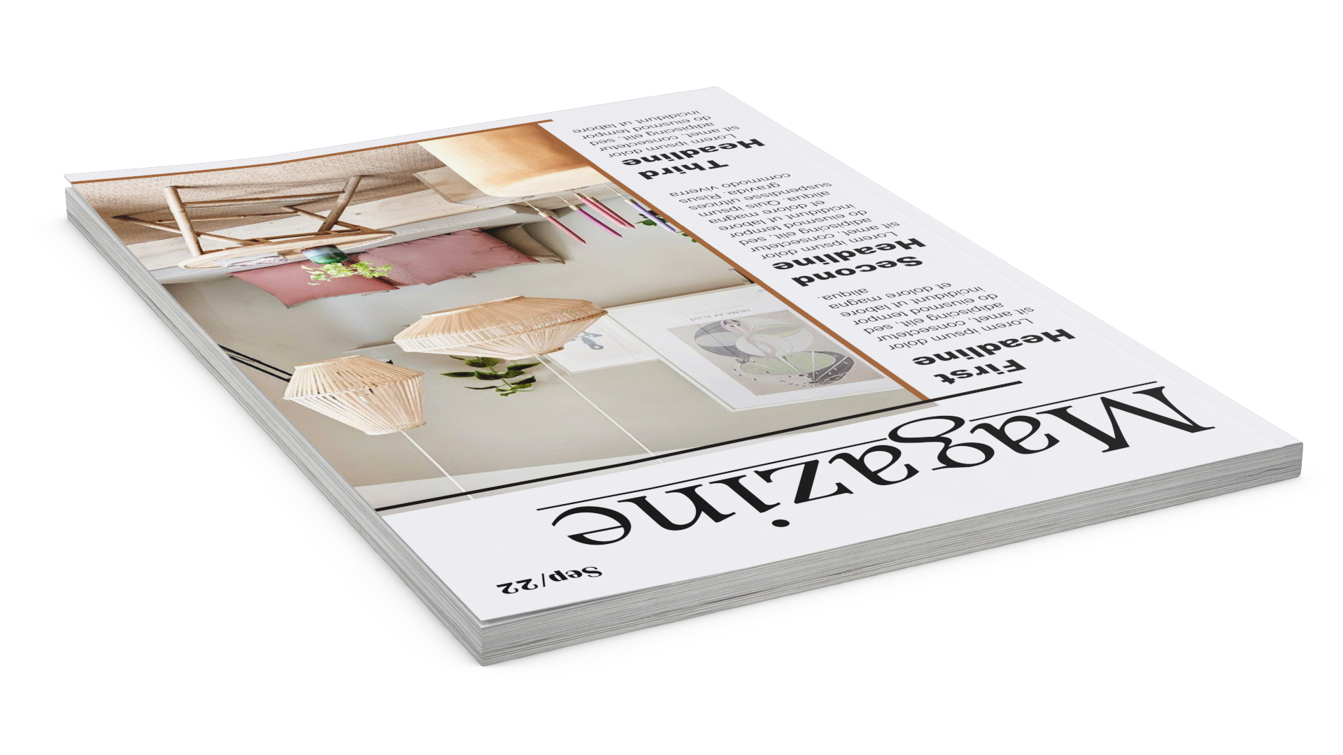 Interior Magazine Mockup 3D model