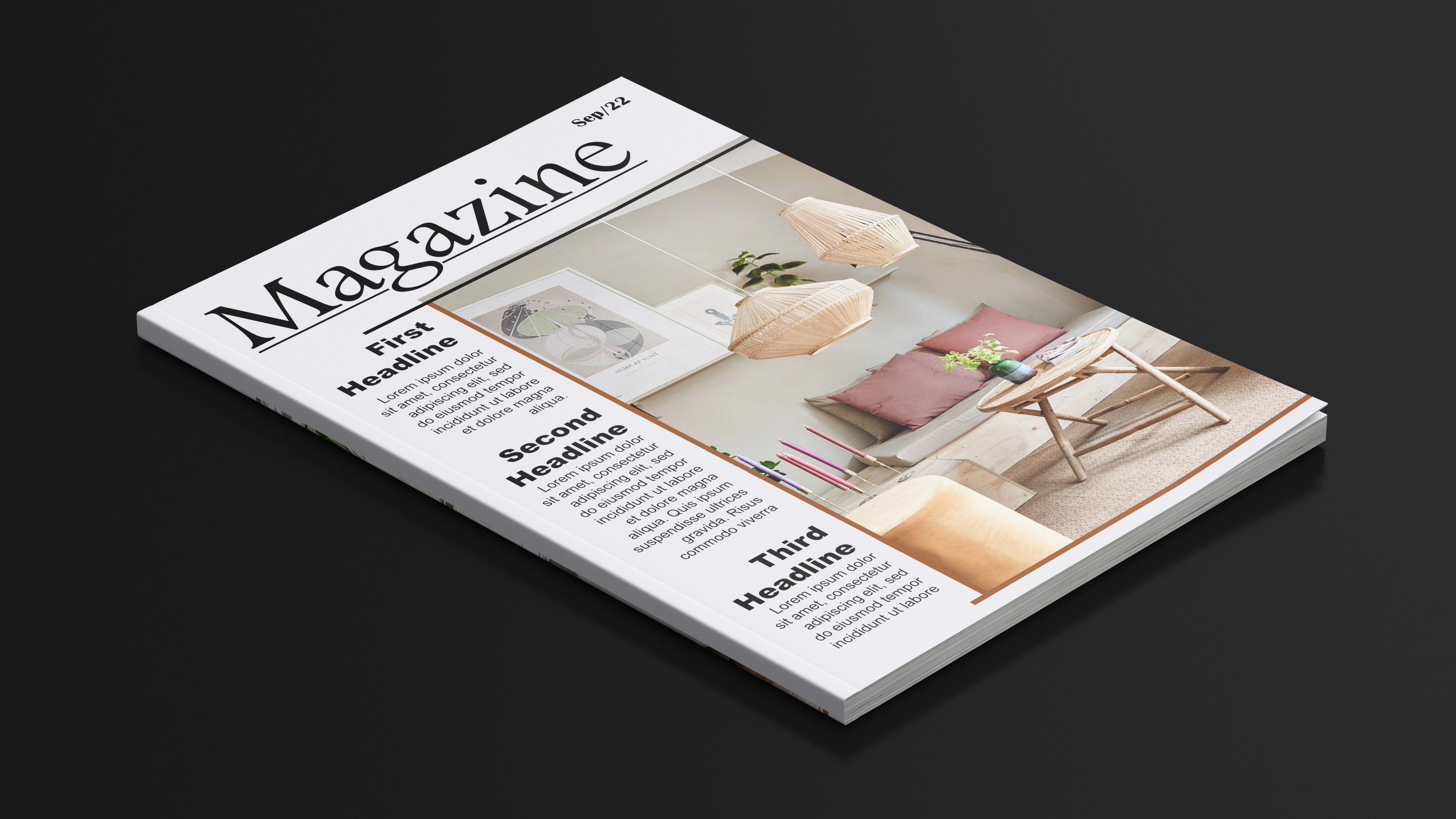 Interior Magazine Mockup 3D model