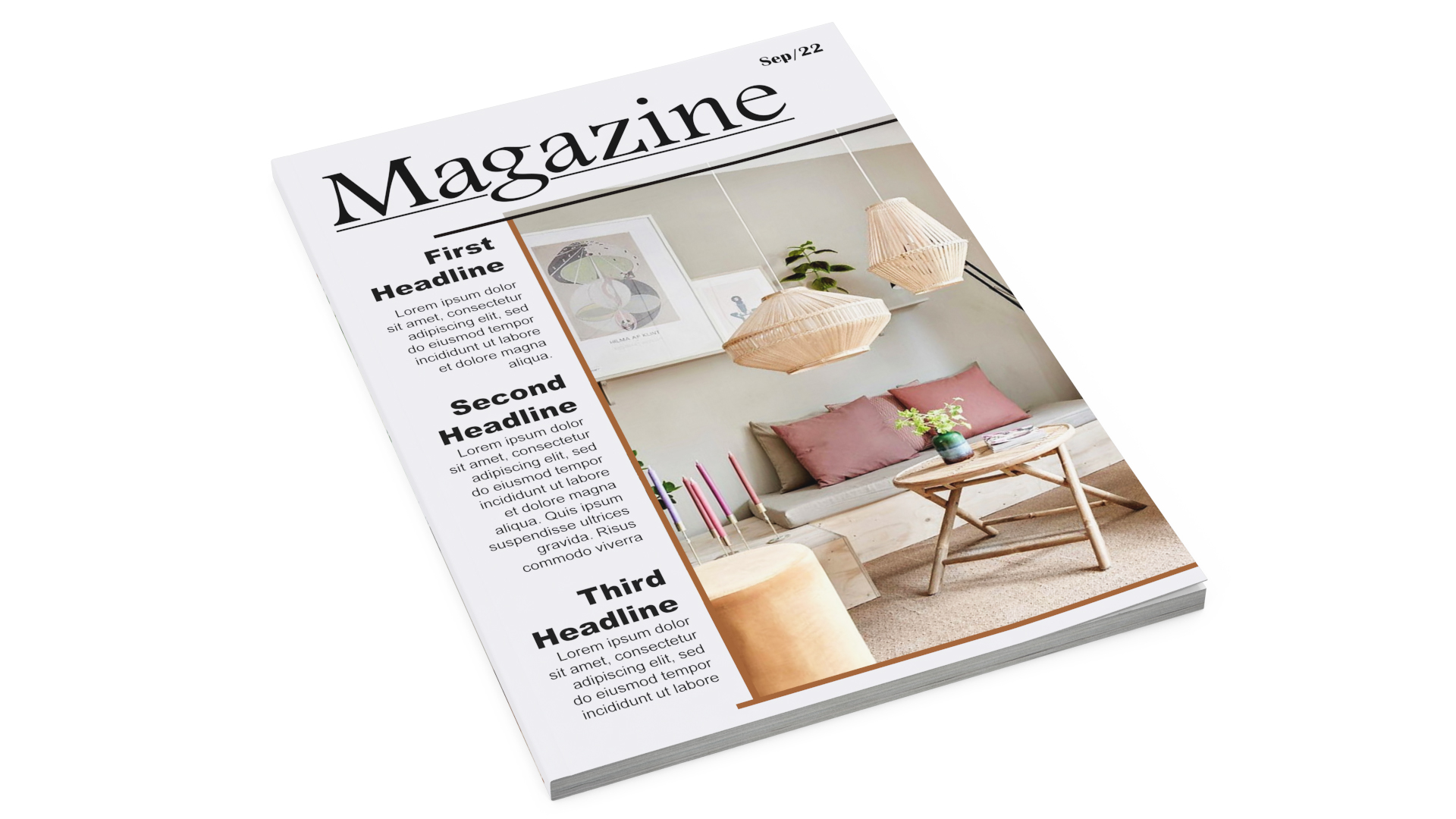 Interior Magazine Mockup 3D model
