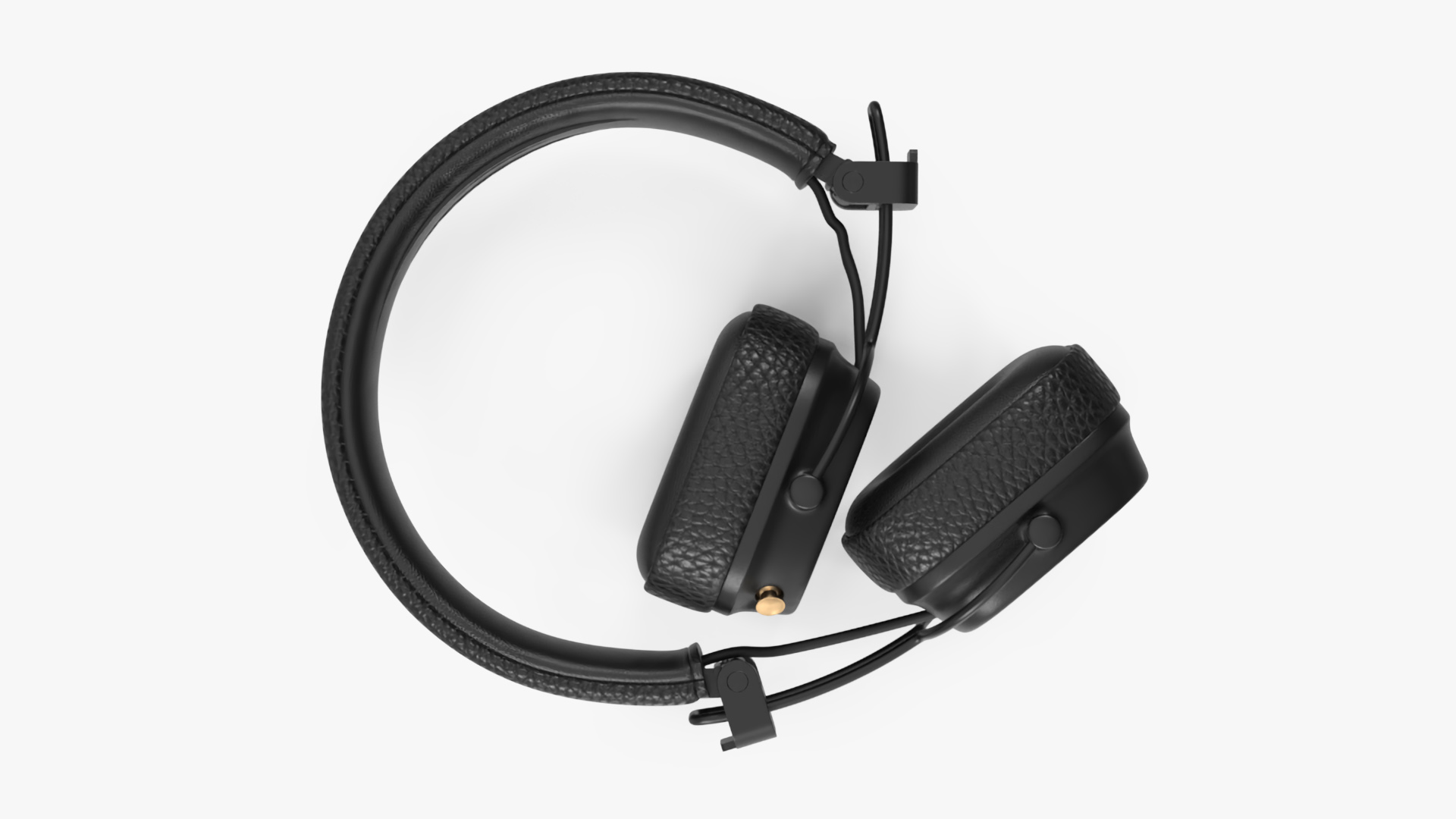 3D model Overhead Headphones Black Generic Rigged
