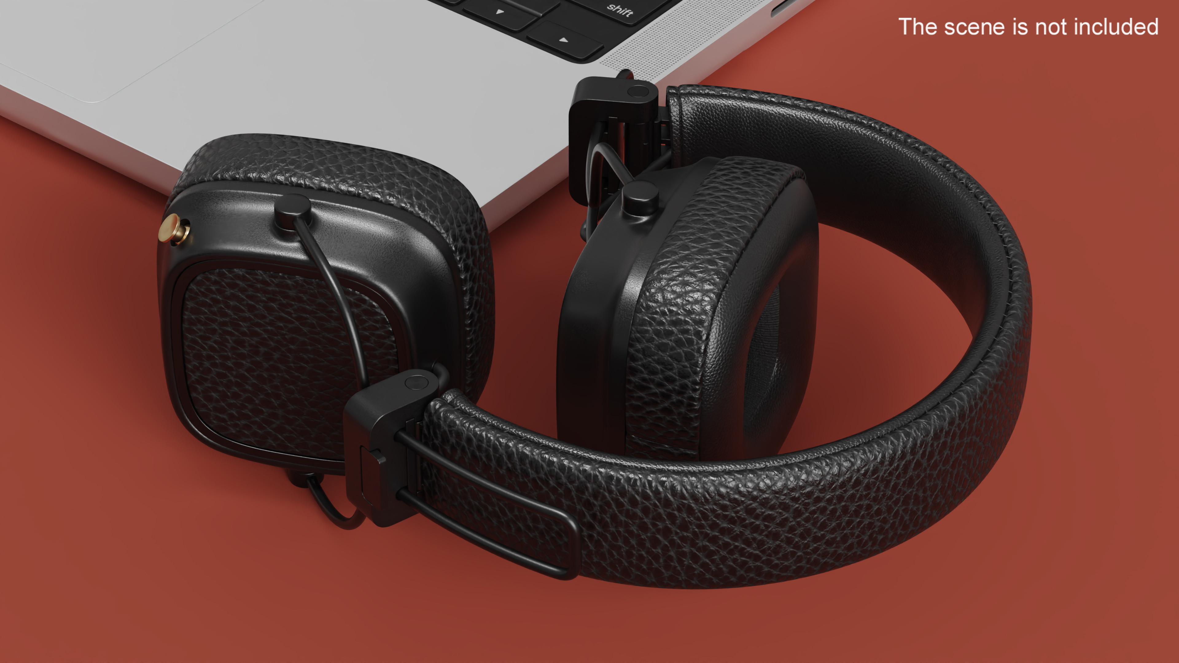 3D model Overhead Headphones Black Generic Rigged