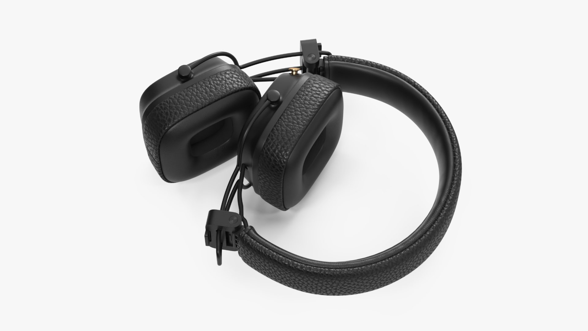 3D model Overhead Headphones Black Generic Rigged