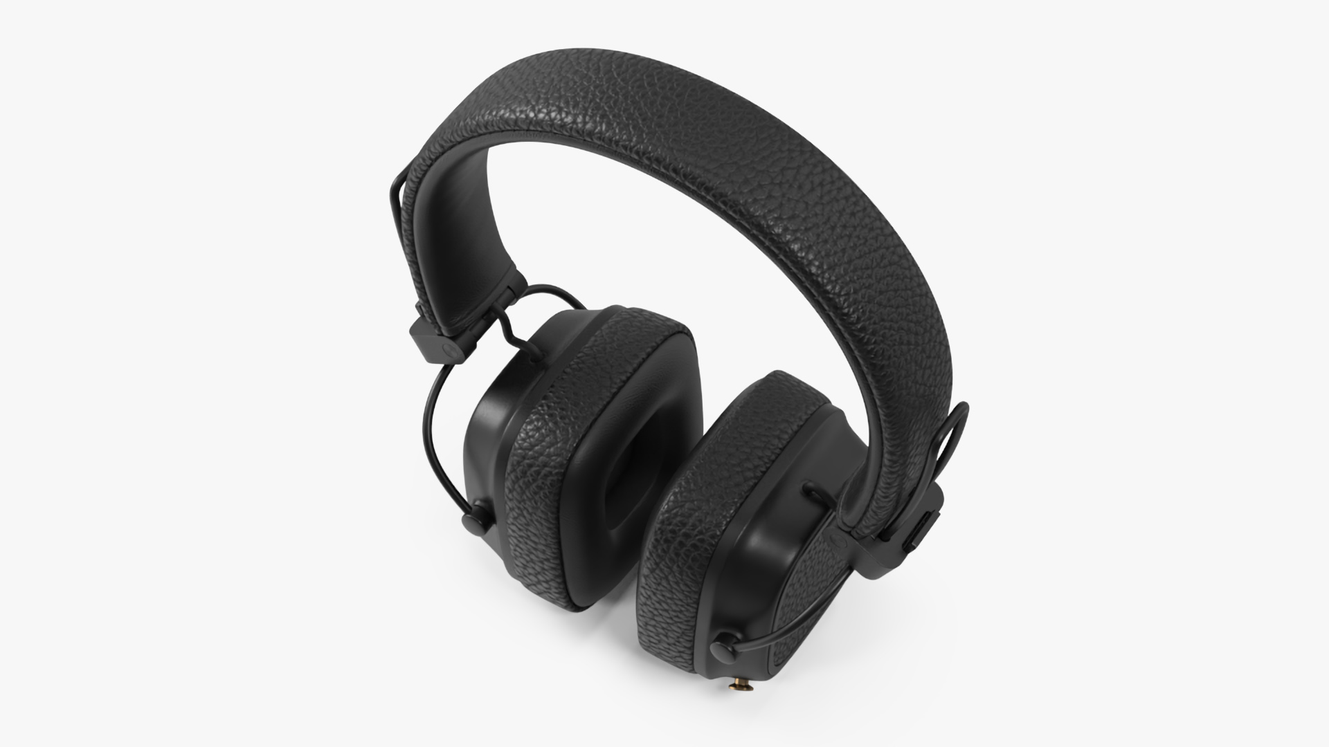 3D model Overhead Headphones Black Generic Rigged