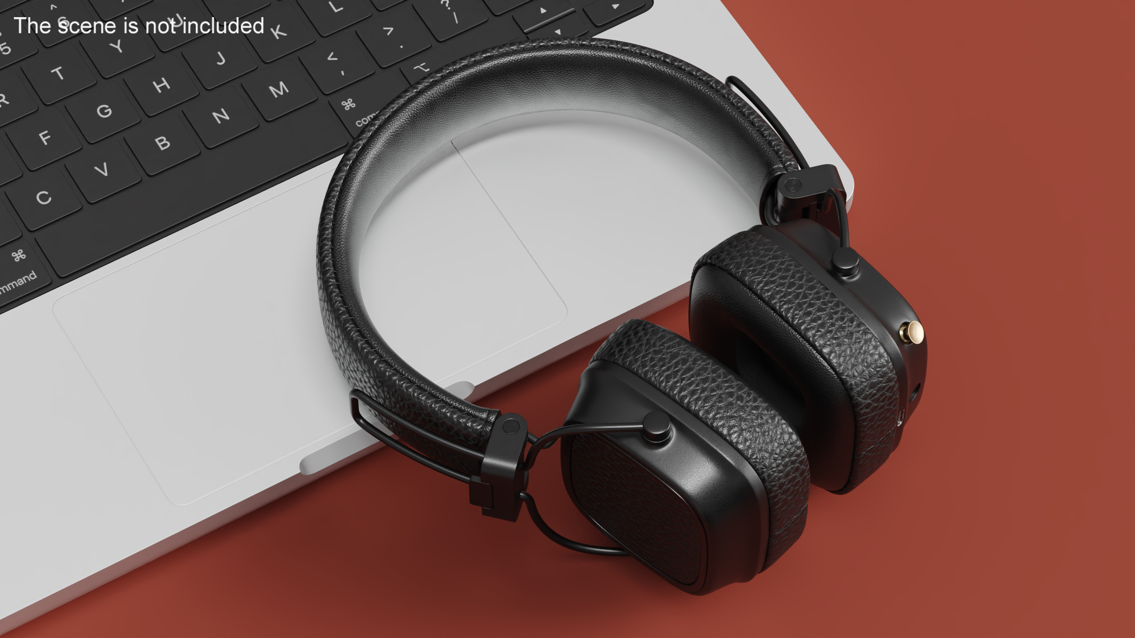 3D model Overhead Headphones Black Generic Rigged