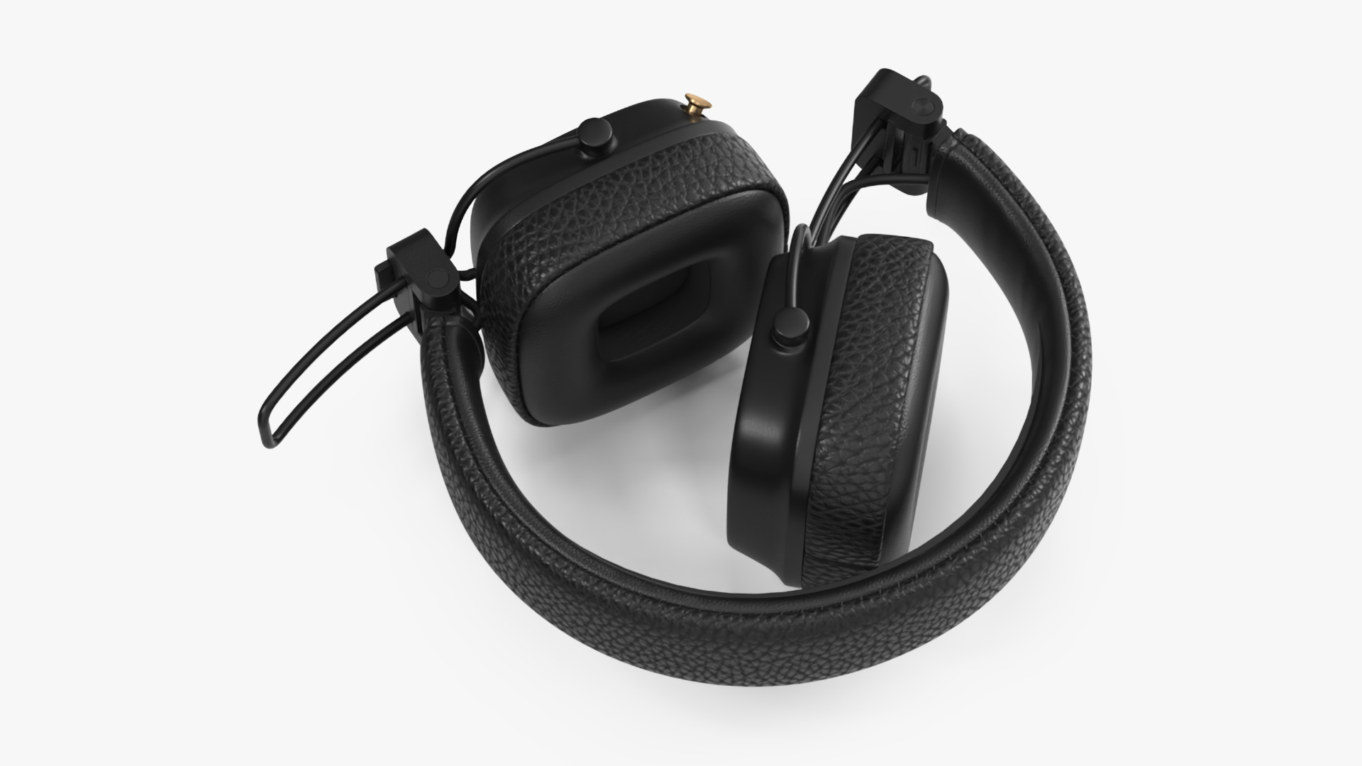 3D model Overhead Headphones Black Generic Rigged