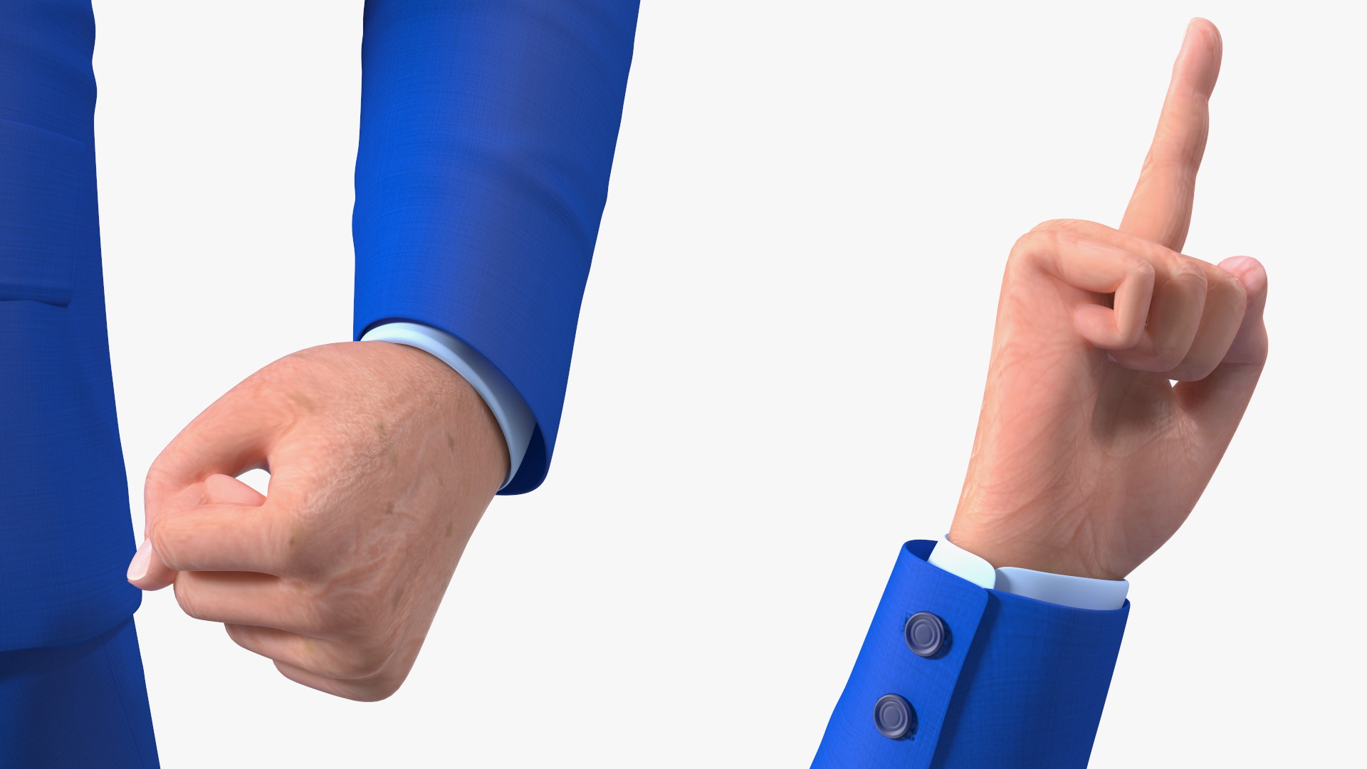 Cartoon Joe Biden Thumbs Up 3D