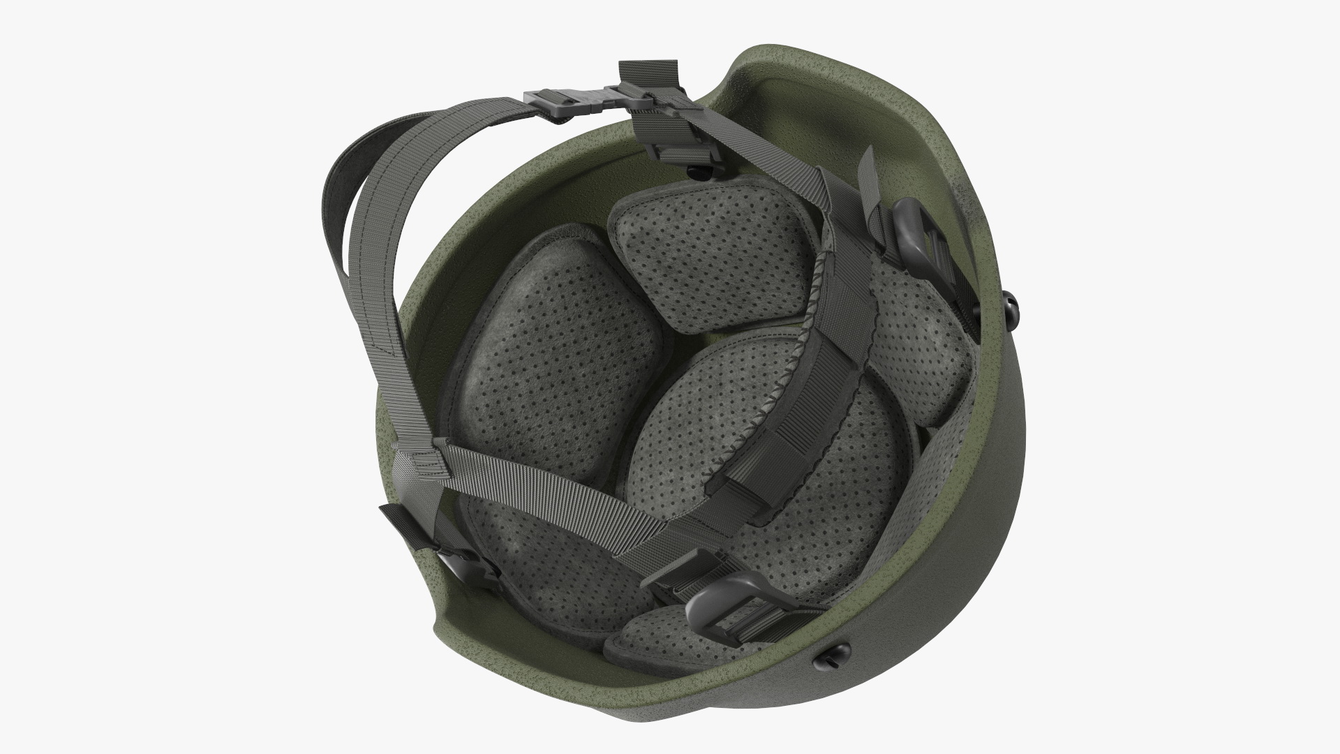3D Soldier Enhanced Combat Helmet Green