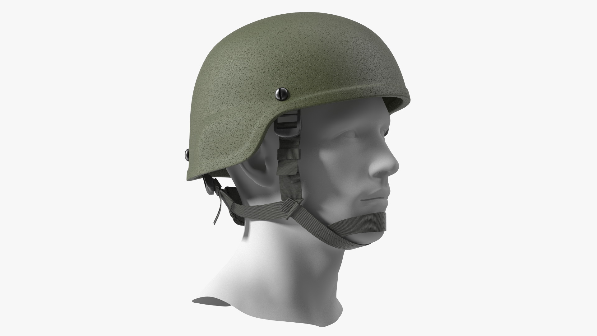 3D Soldier Enhanced Combat Helmet Green