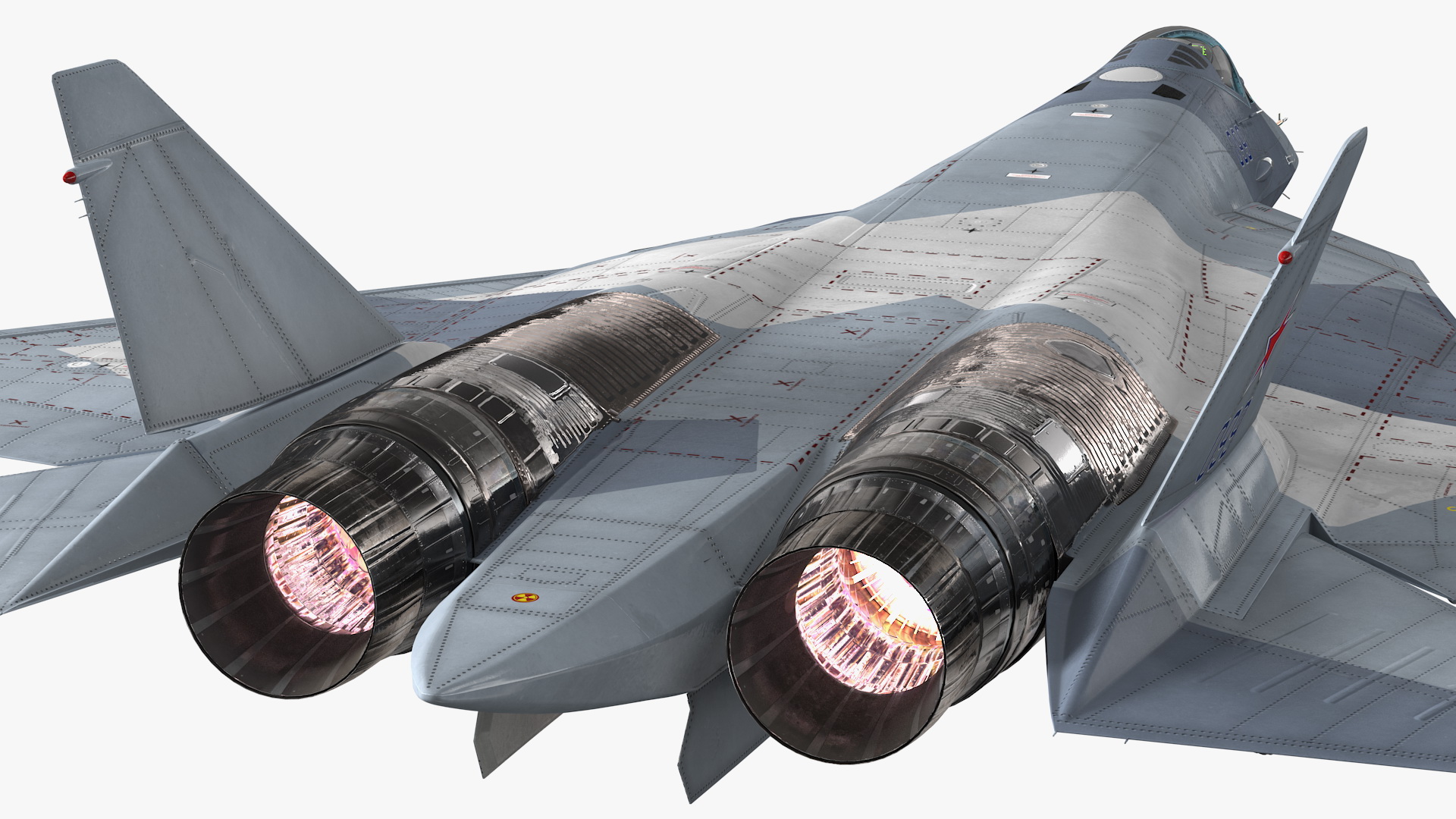3D Stealth Multirole Fighter SU 57 Rigged model