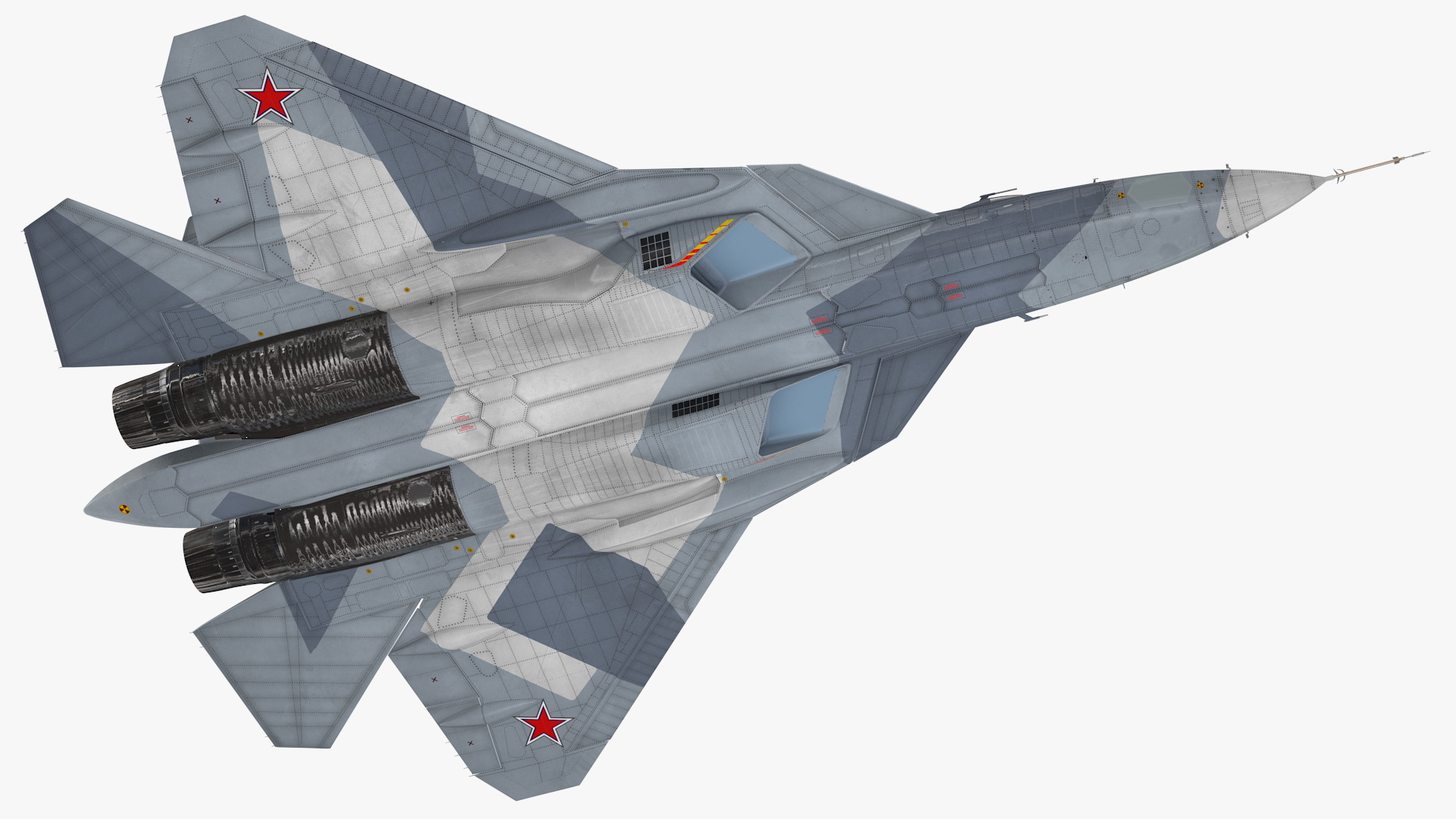 3D Stealth Multirole Fighter SU 57 Rigged model