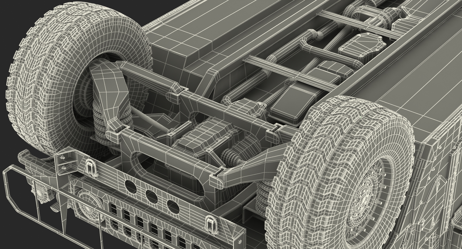 Humvee M1151 Desert 3D model
