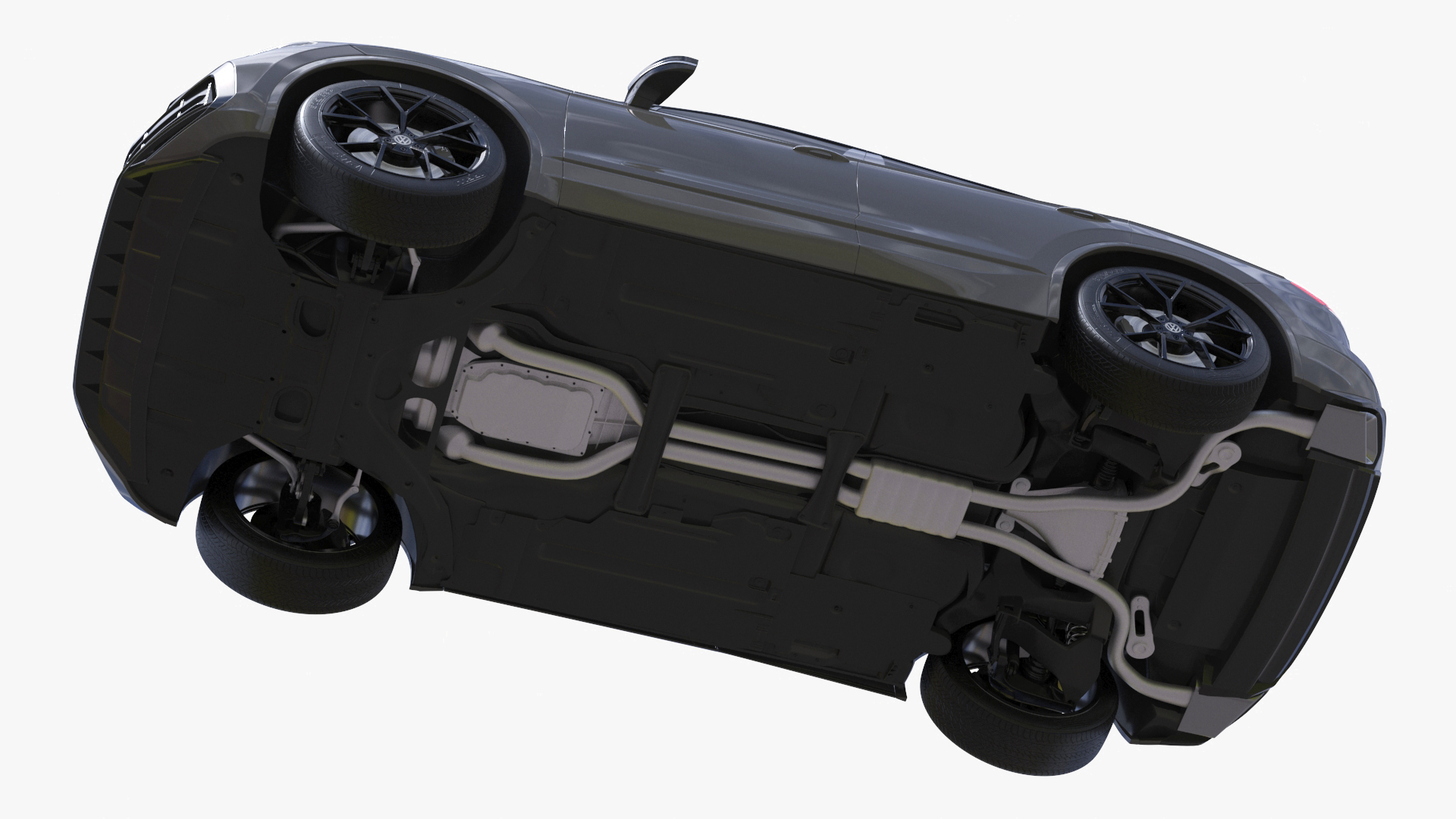 3D Volkswagen Touareg 2024 Grey Lights On model