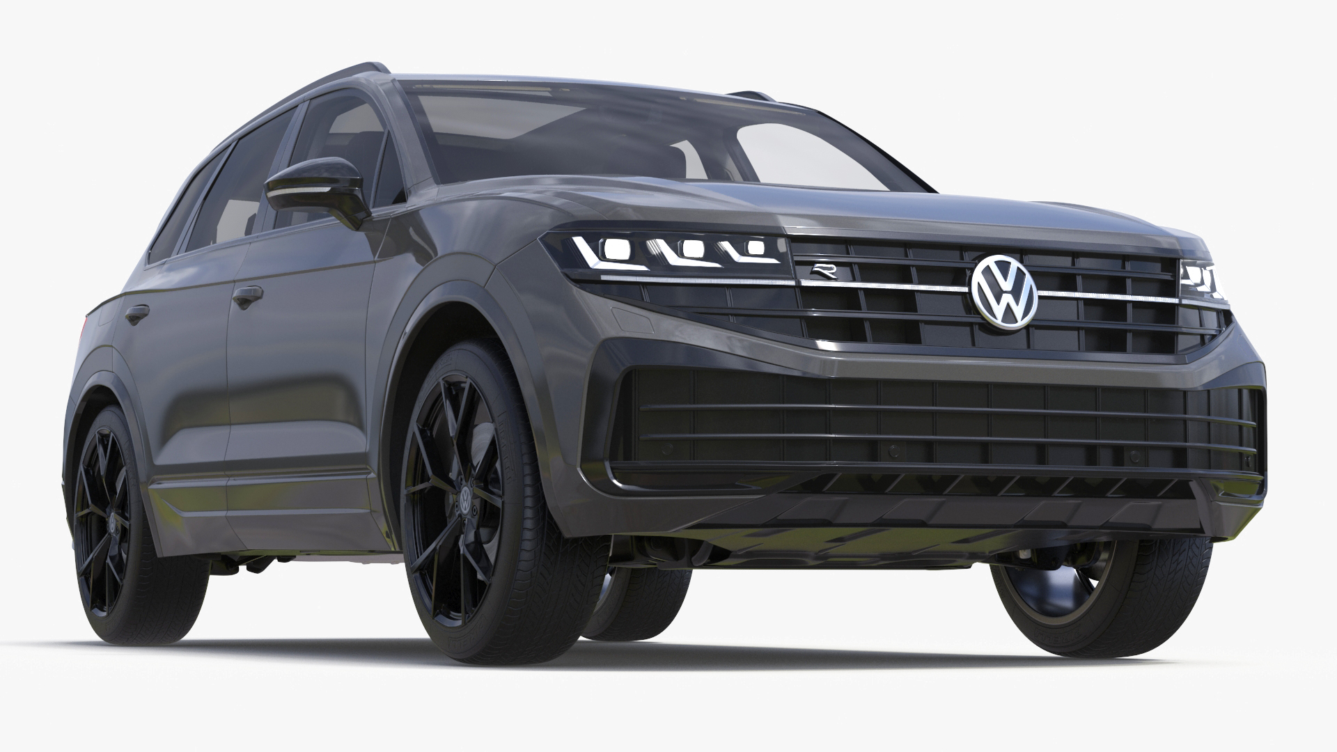 3D Volkswagen Touareg 2024 Grey Lights On model