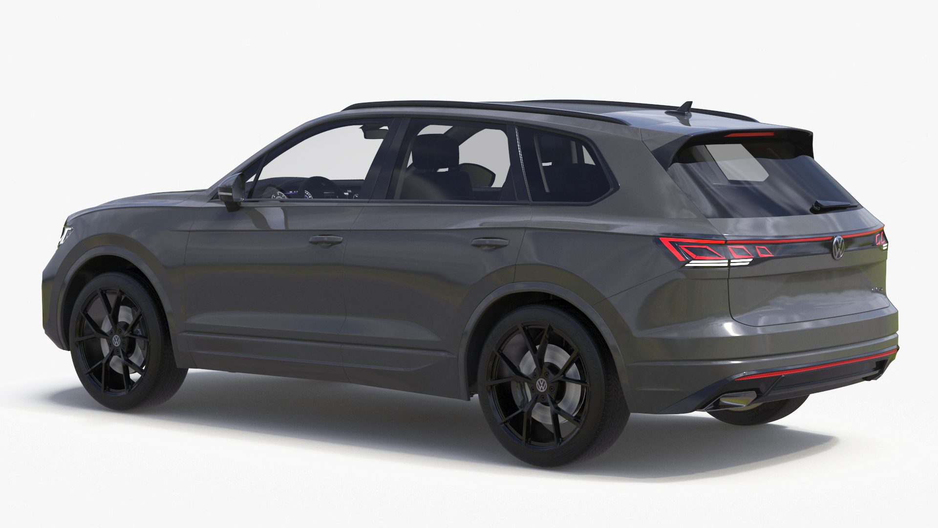 3D Volkswagen Touareg 2024 Grey Lights On model