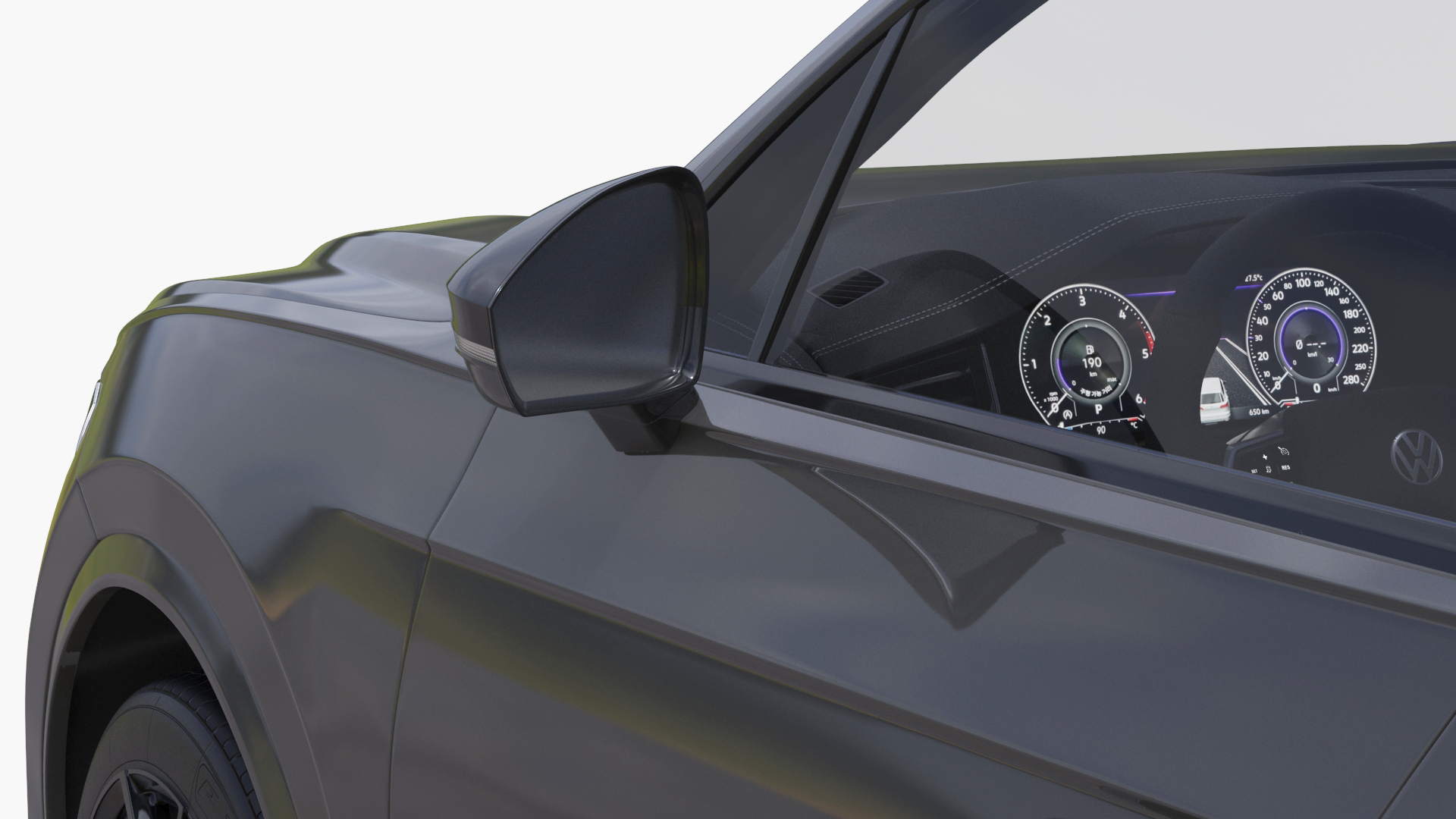 3D Volkswagen Touareg 2024 Grey Lights On model