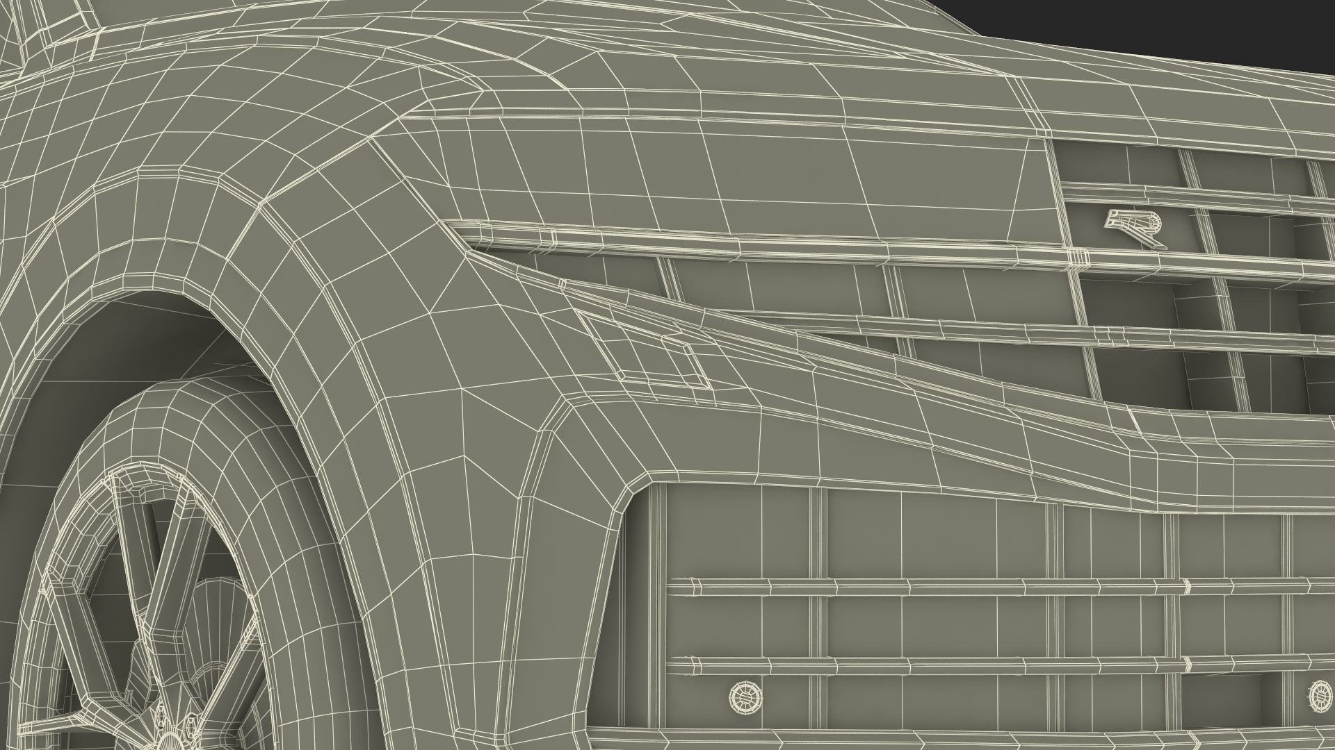 3D Volkswagen Touareg 2024 Grey Lights On model