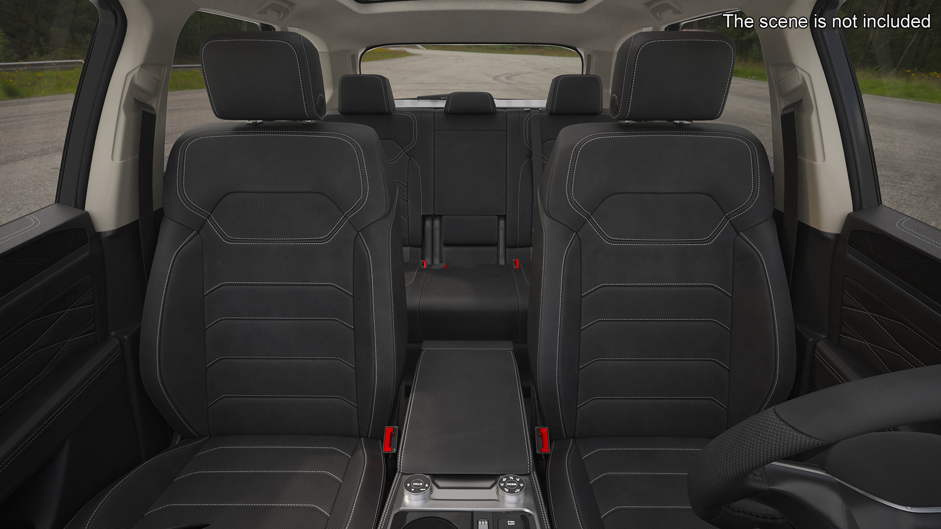 3D Volkswagen Touareg 2024 Grey Lights On model