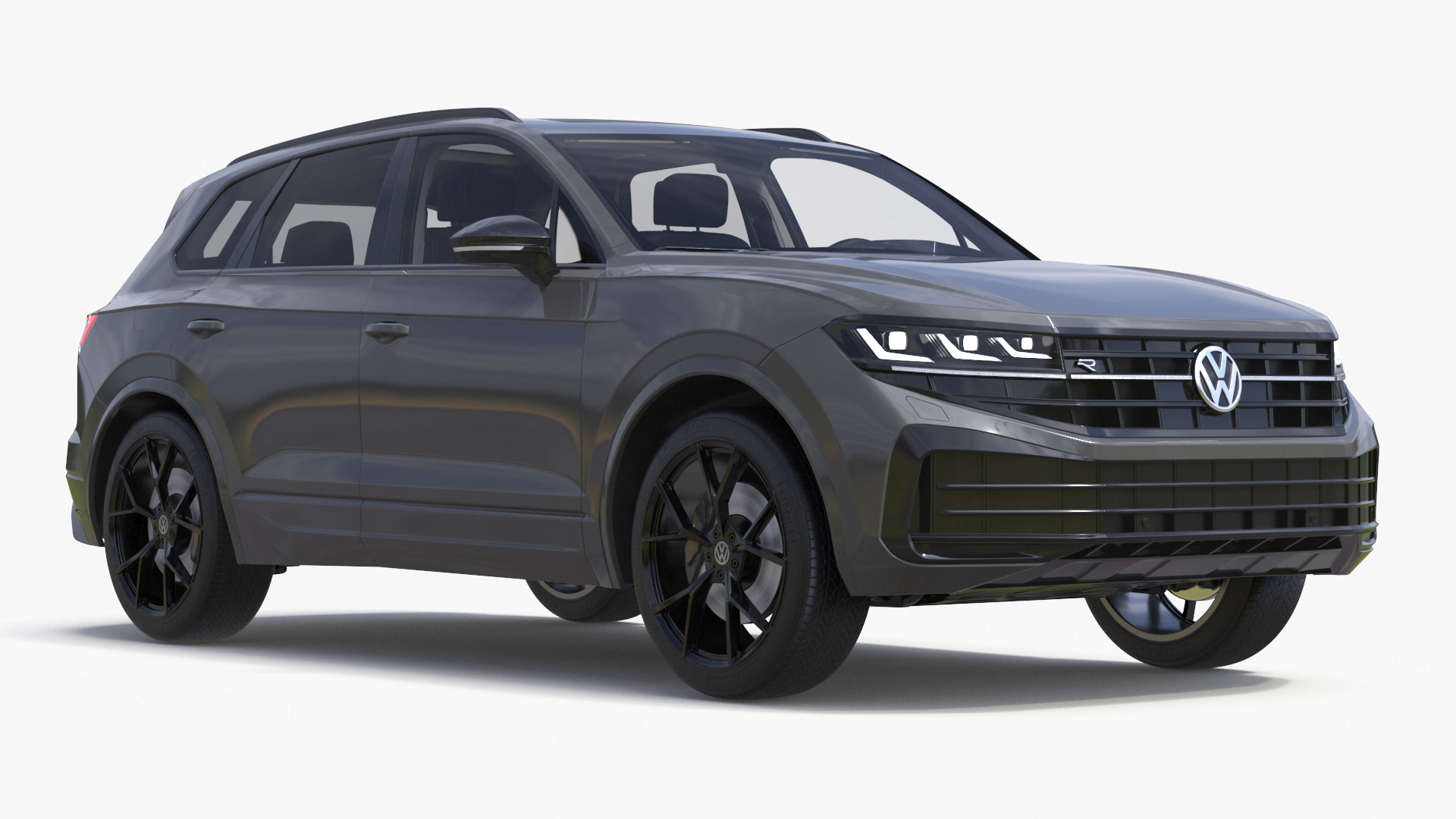 3D Volkswagen Touareg 2024 Grey Lights On model